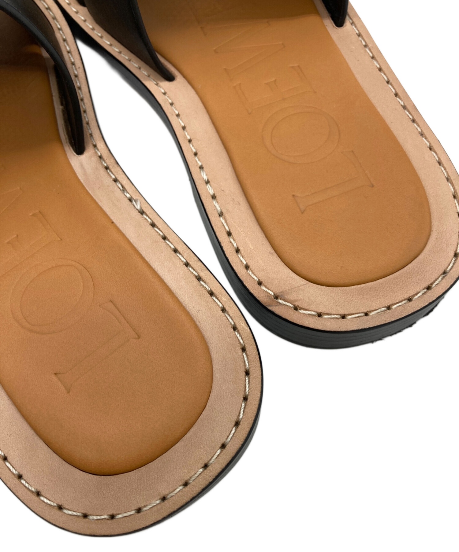 中古・古着通販】LOEWE (ロエベ) パーフォレーテッドフラットサンダル 