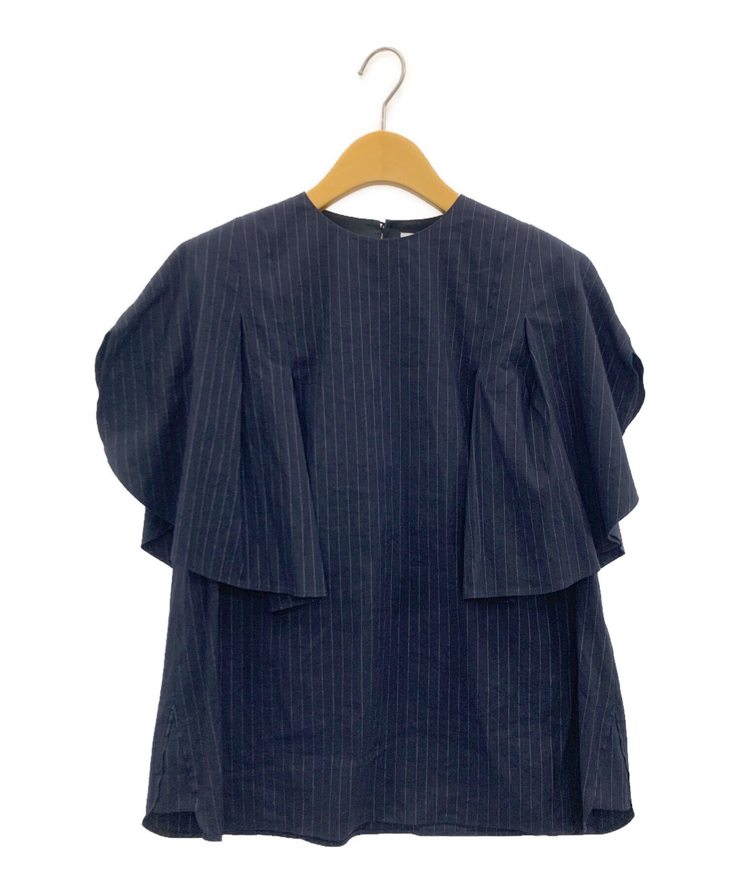 中古・古着通販】ADORE (アドーア) バイオ麻ブラウス ネイビー サイズ 