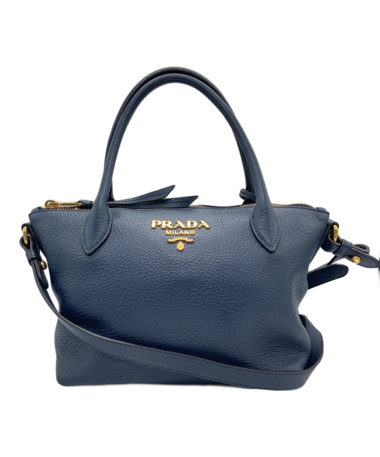 中古・古着通販】PRADA (プラダ) 2WAYショルダーバッグ ネイビー 
