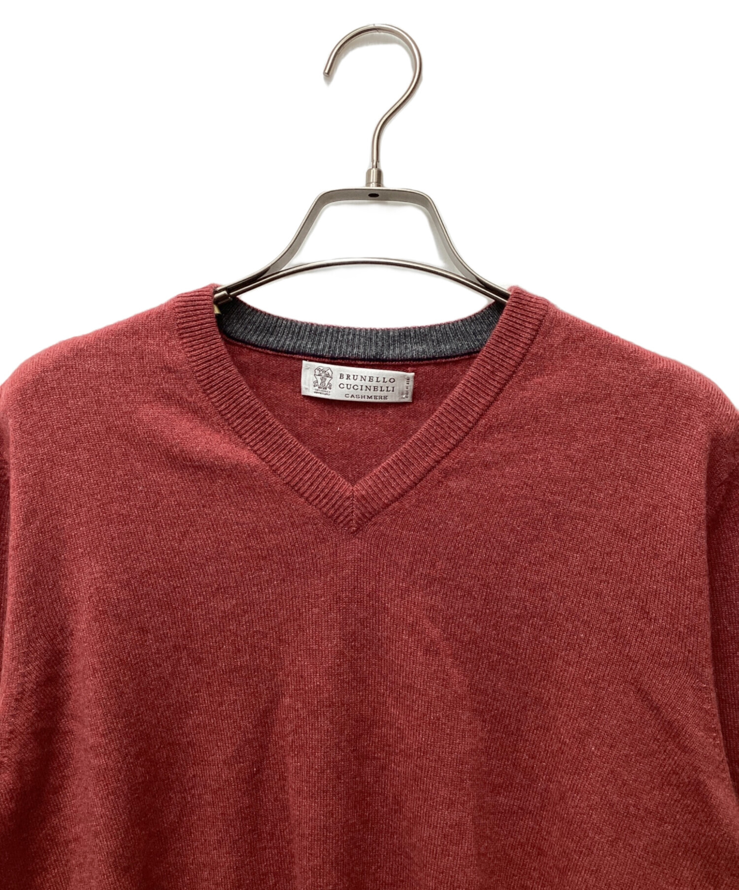 【美品】ブルネロクチネリ カシミヤ100％　 Vネック ニット セーター　L ブルネロ クチネリの カシミア 100 % Vネック セーター 美品】ブルネロ