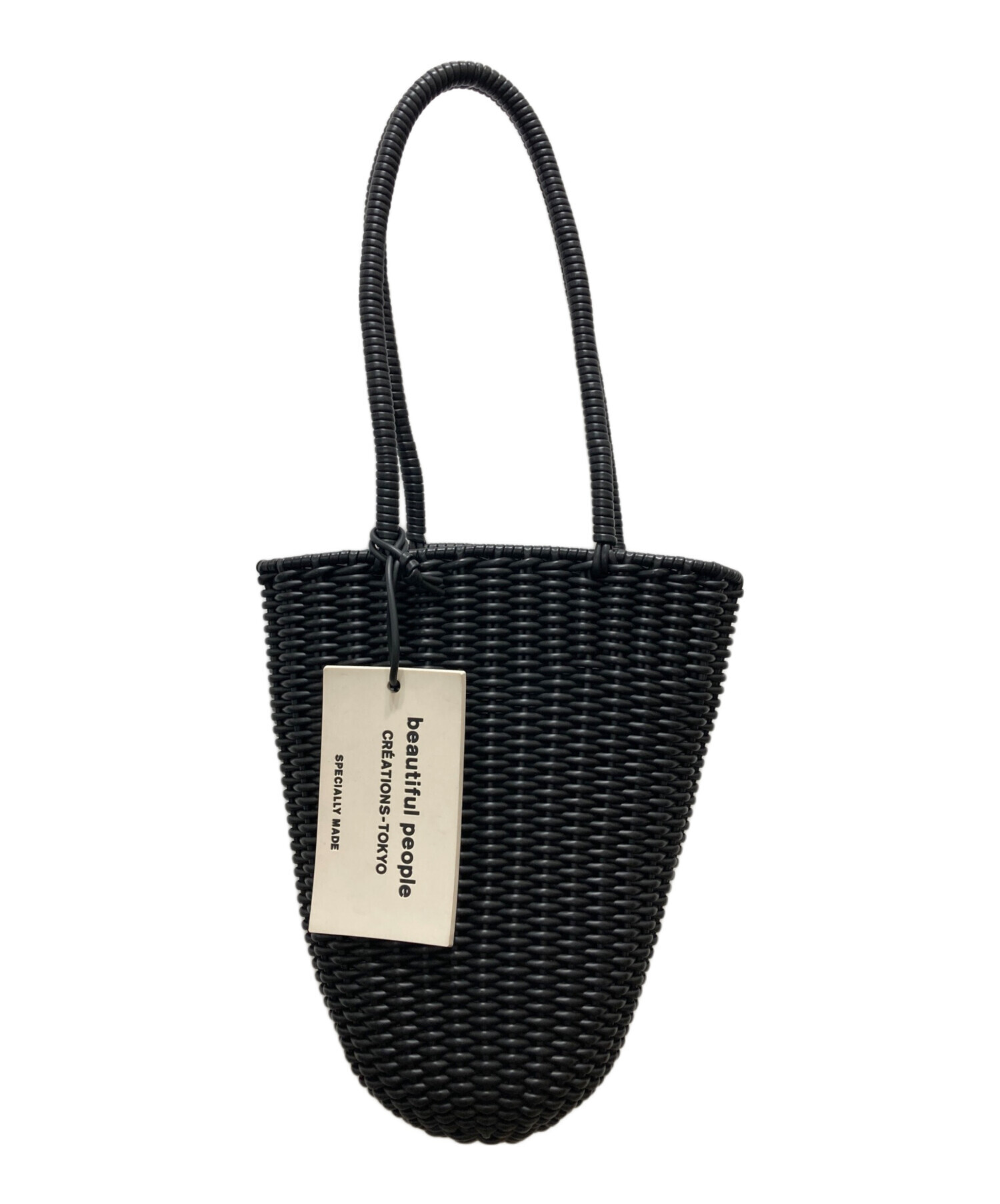 beautiful people カゴバッグチューブニッティングバスケットグレー