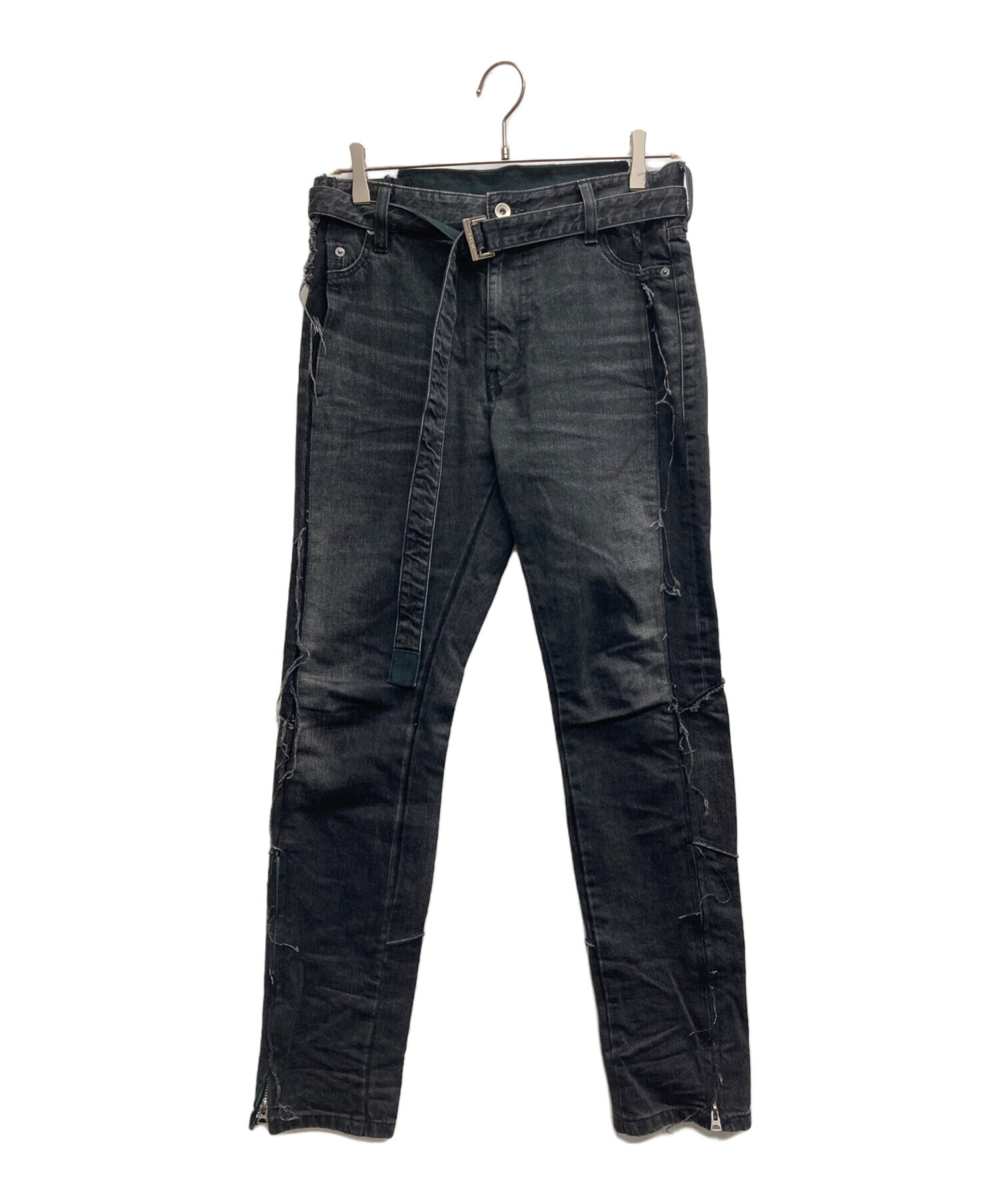 中古・古着通販】sacai (サカイ) 再構築裾ジップベルテッドデニム 