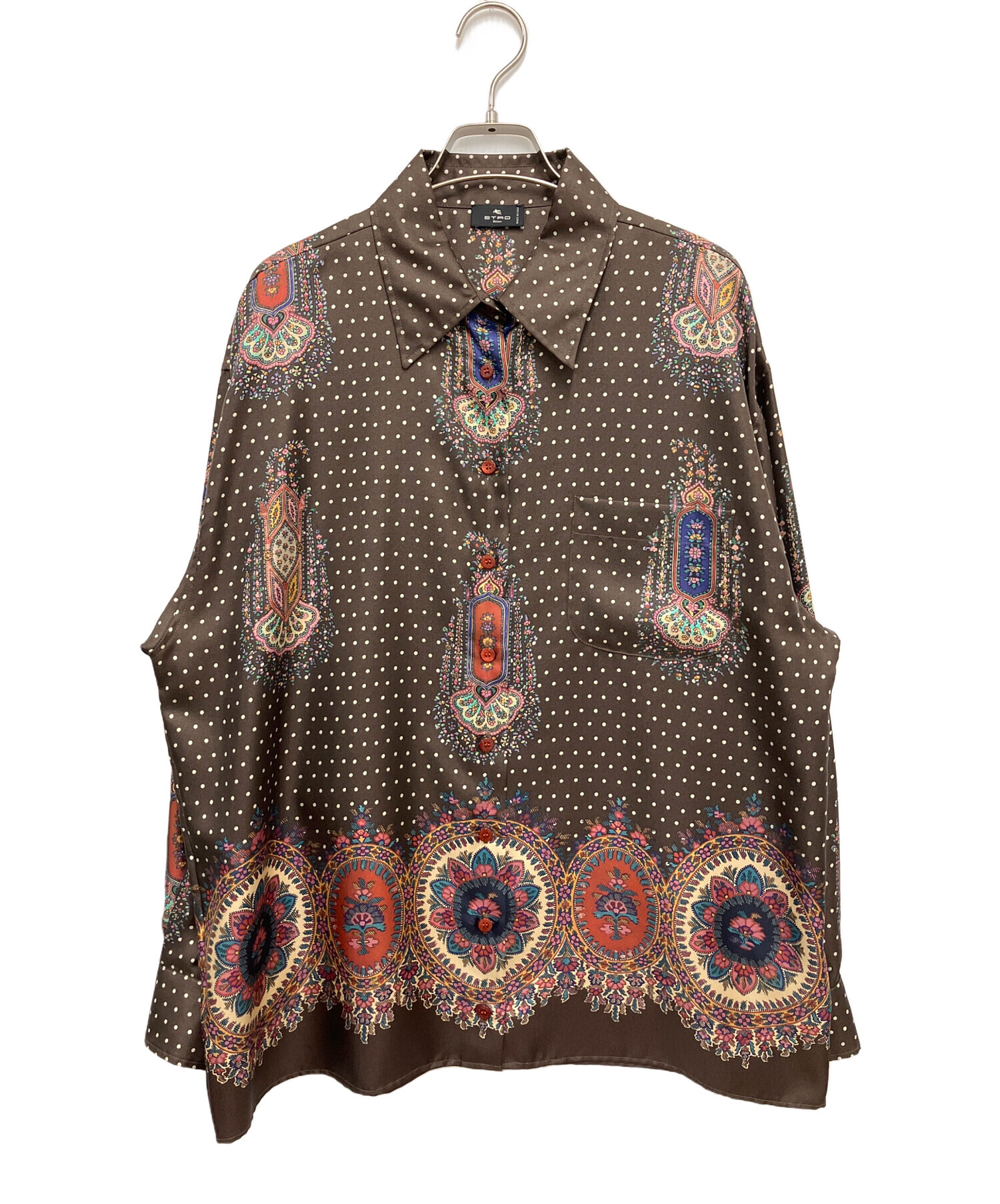 中古・古着通販】ETRO (エトロ) シャツ ブラウン サイズ:42｜ブランド 