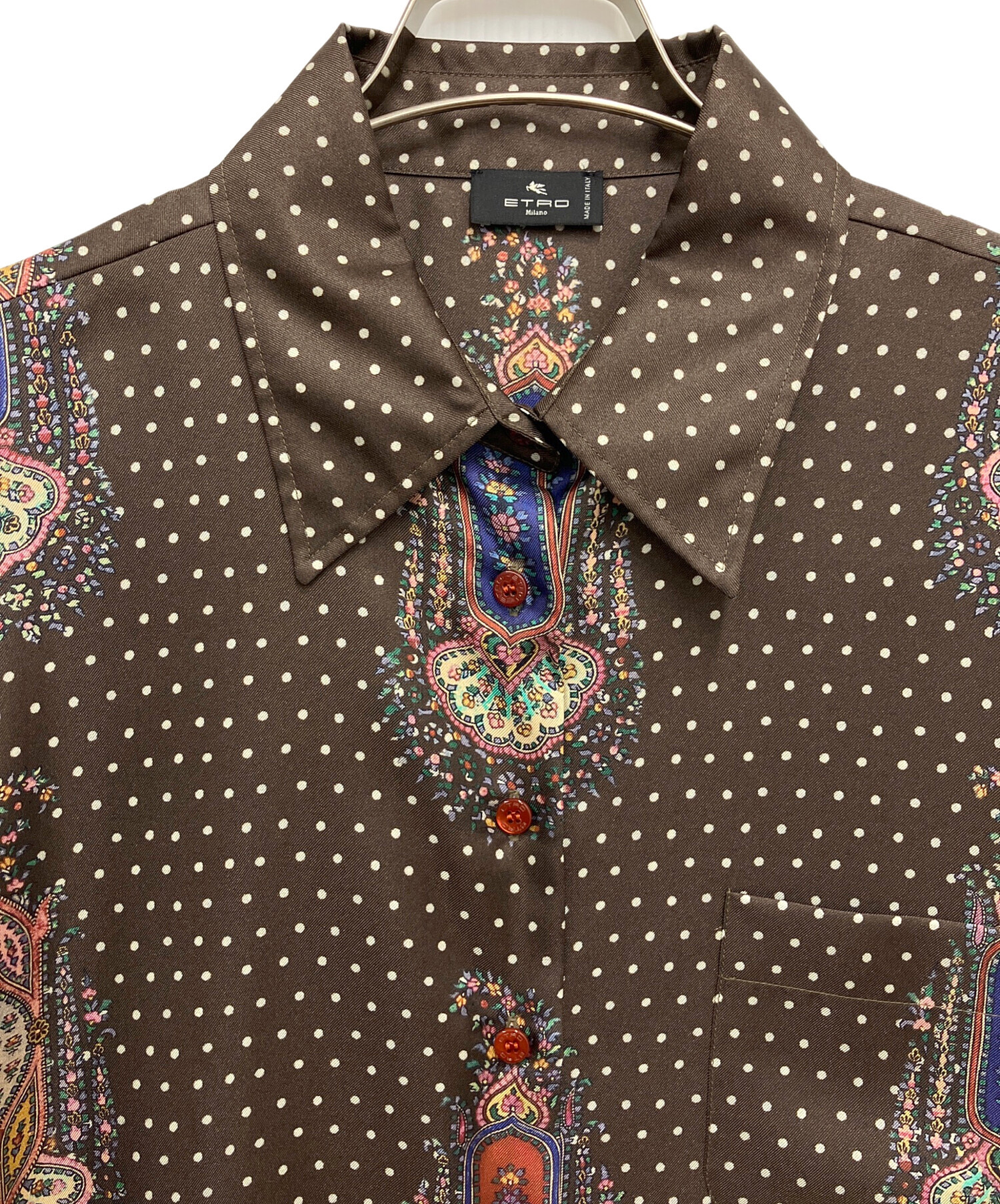 中古・古着通販】ETRO (エトロ) シャツ ブラウン サイズ:42｜ブランド 