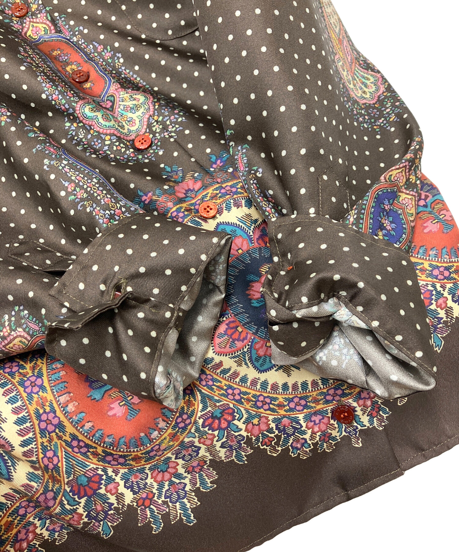 中古・古着通販】ETRO (エトロ) シャツ ブラウン サイズ:42｜ブランド 