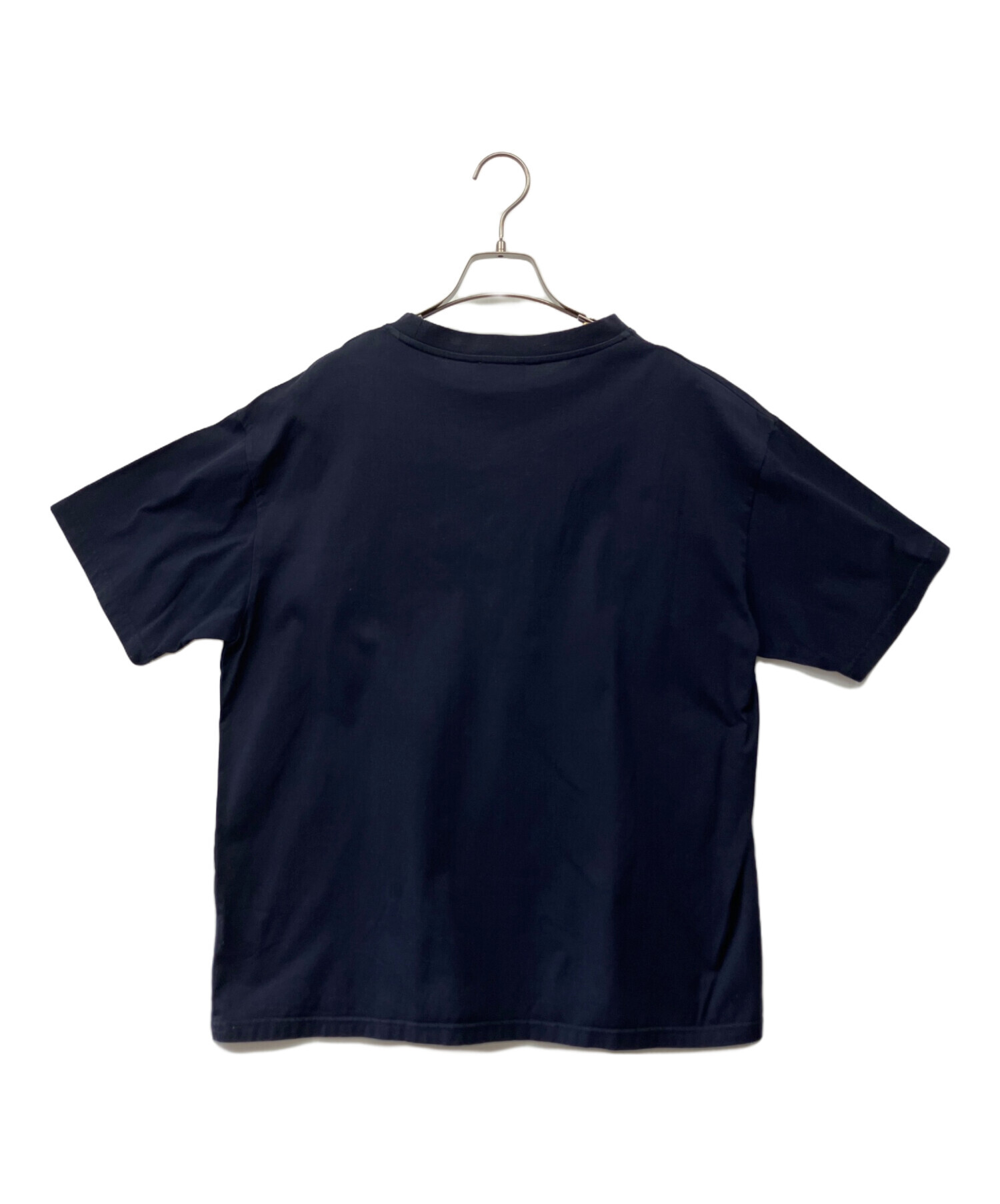 中古・古着通販】A.P.C. (アーペーセー) ロゴ刺繍Tシャツ ネイビー