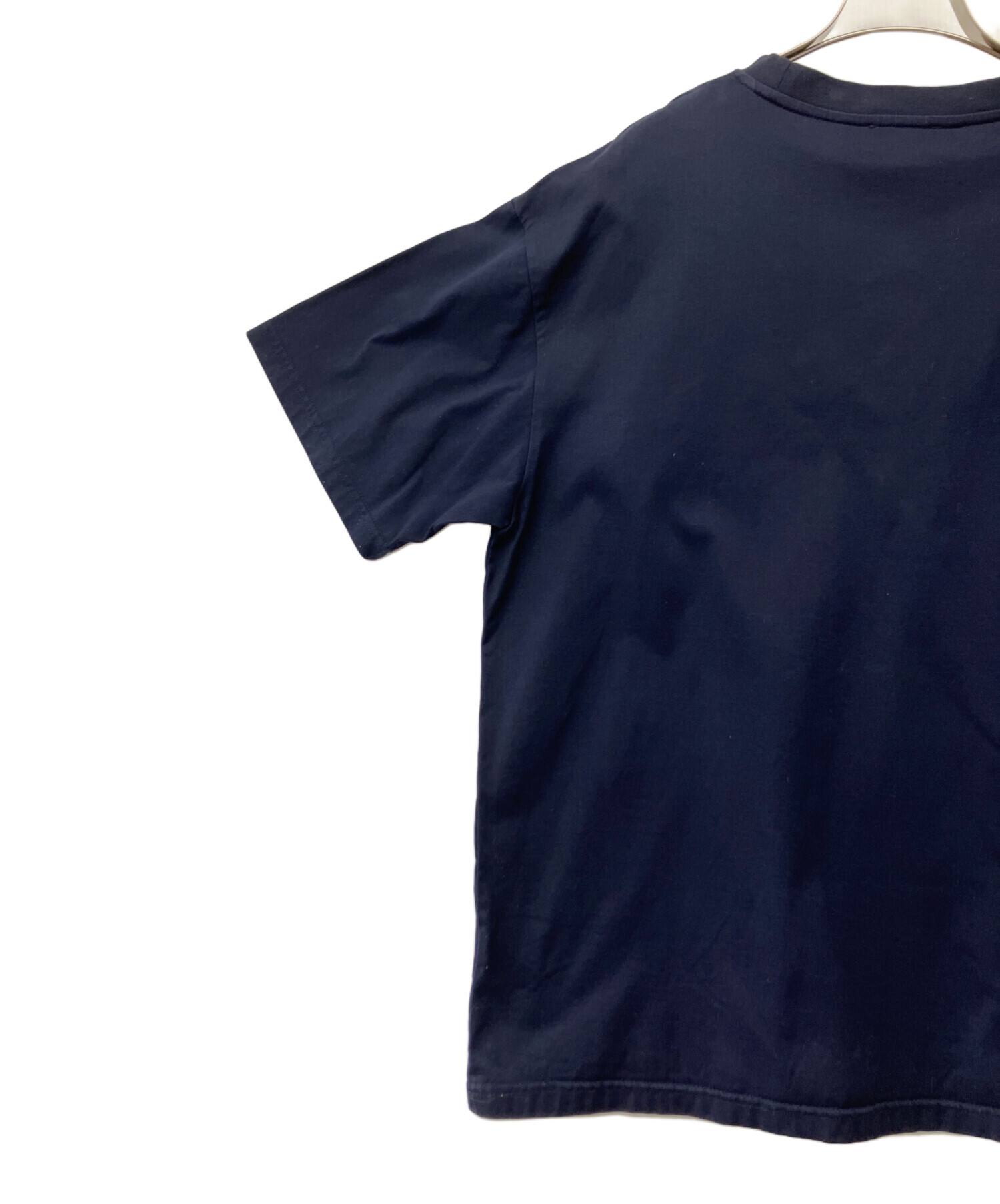 中古・古着通販】A.P.C. (アーペーセー) ロゴ刺繍Tシャツ ネイビー