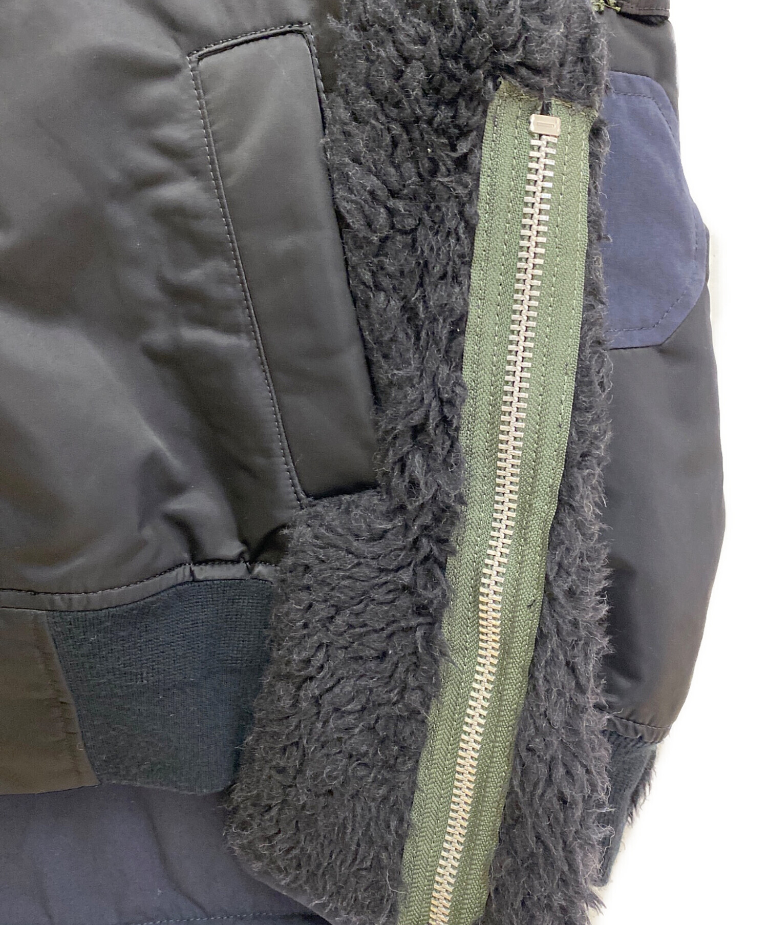 中古・古着通販】sacai (サカイ) Nylon Twill x Faux Shearling 