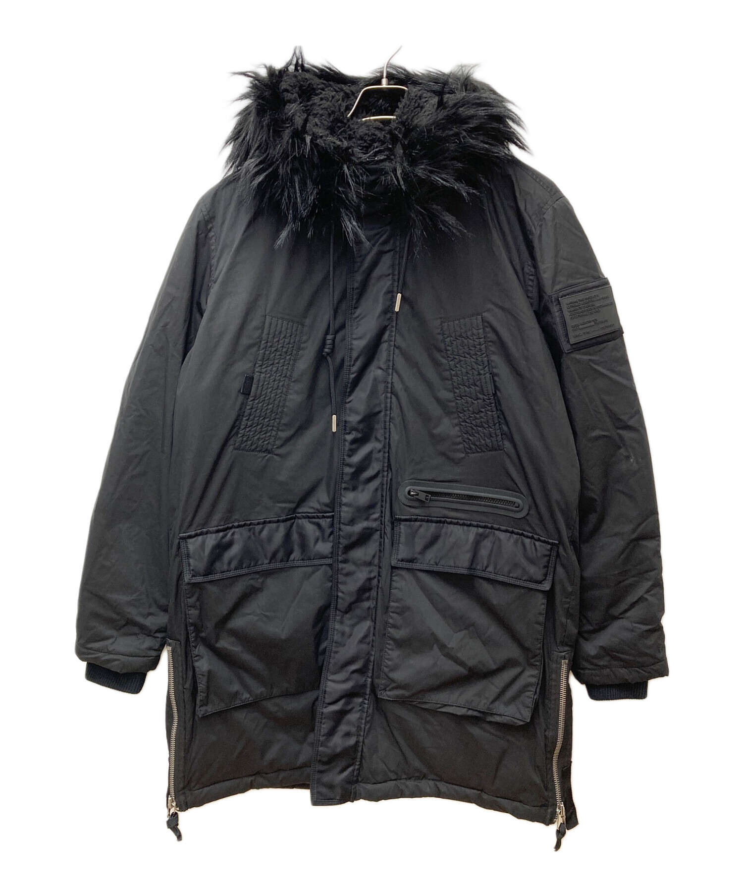 ディーゼル DIESEL モッズコート アウター 中綿 フード付ファー付 16y 
