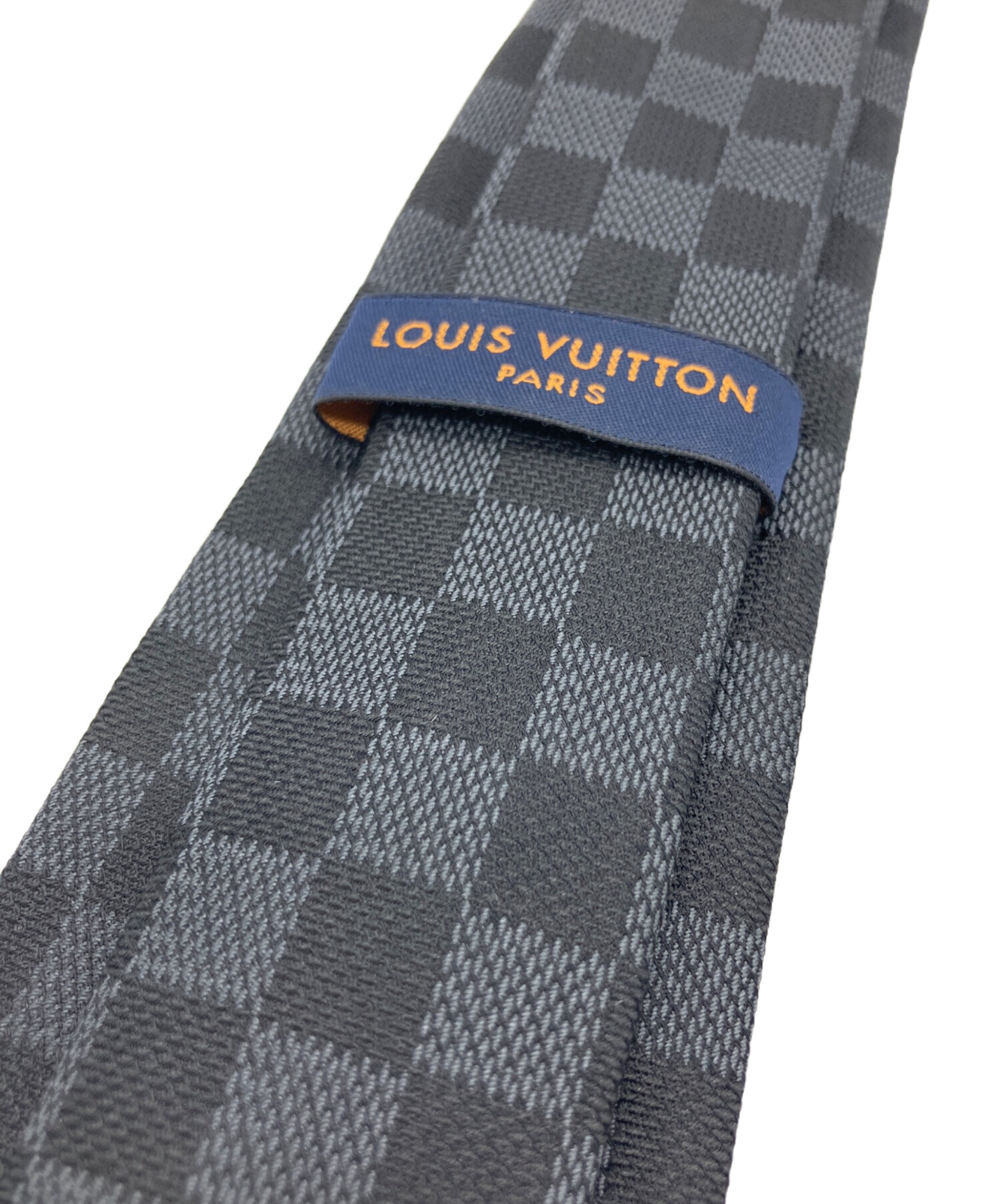 ほぼ未使用✨ルイヴィトン ネクタイ チェック 格子 ロゴ ネイビー ほぼ未使用✨ルイヴィトン ネクタイ チェック 格子 ロゴ