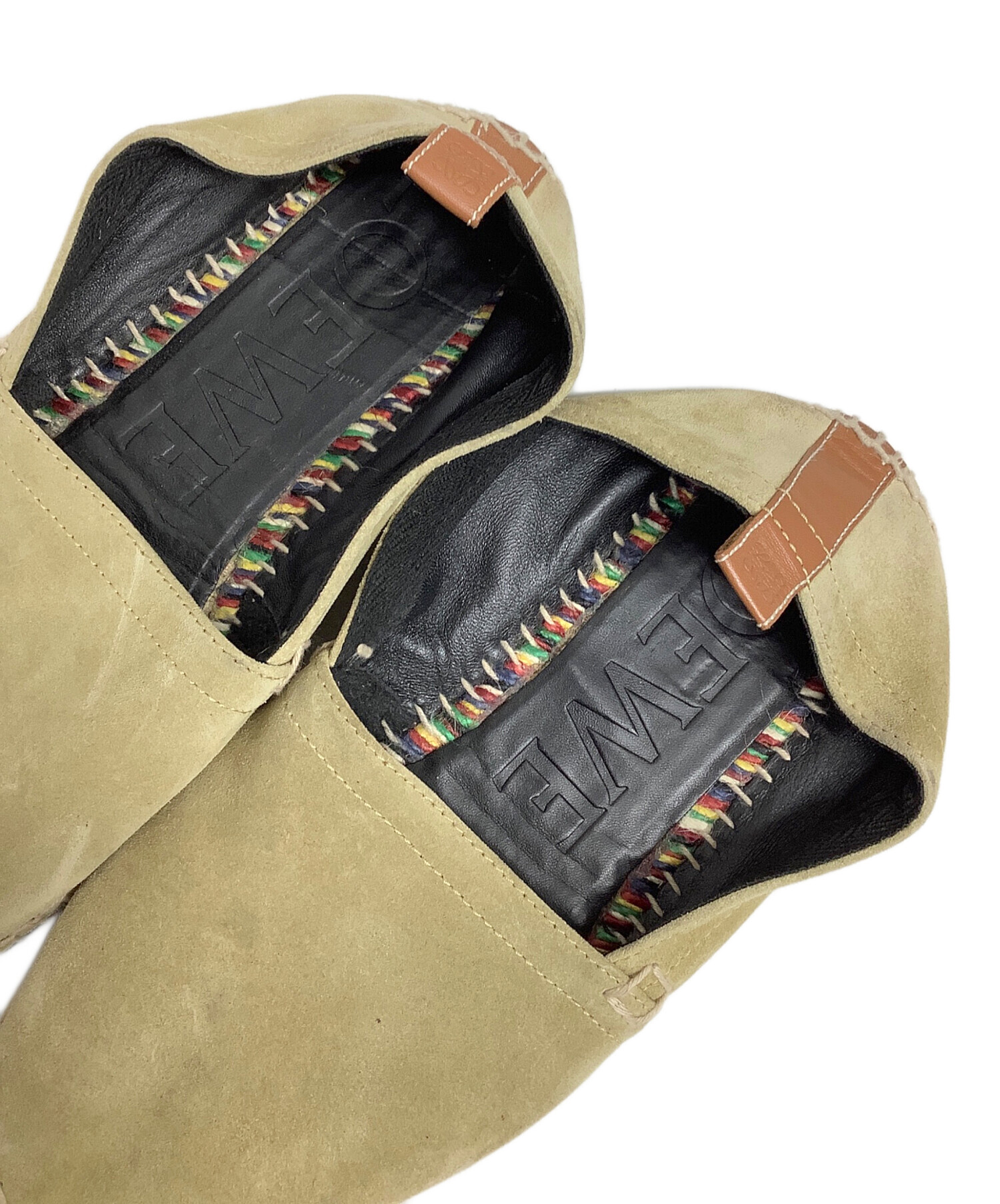 中古・古着通販】LOEWE (ロエベ) スエードエスパドリーユ ベージュ