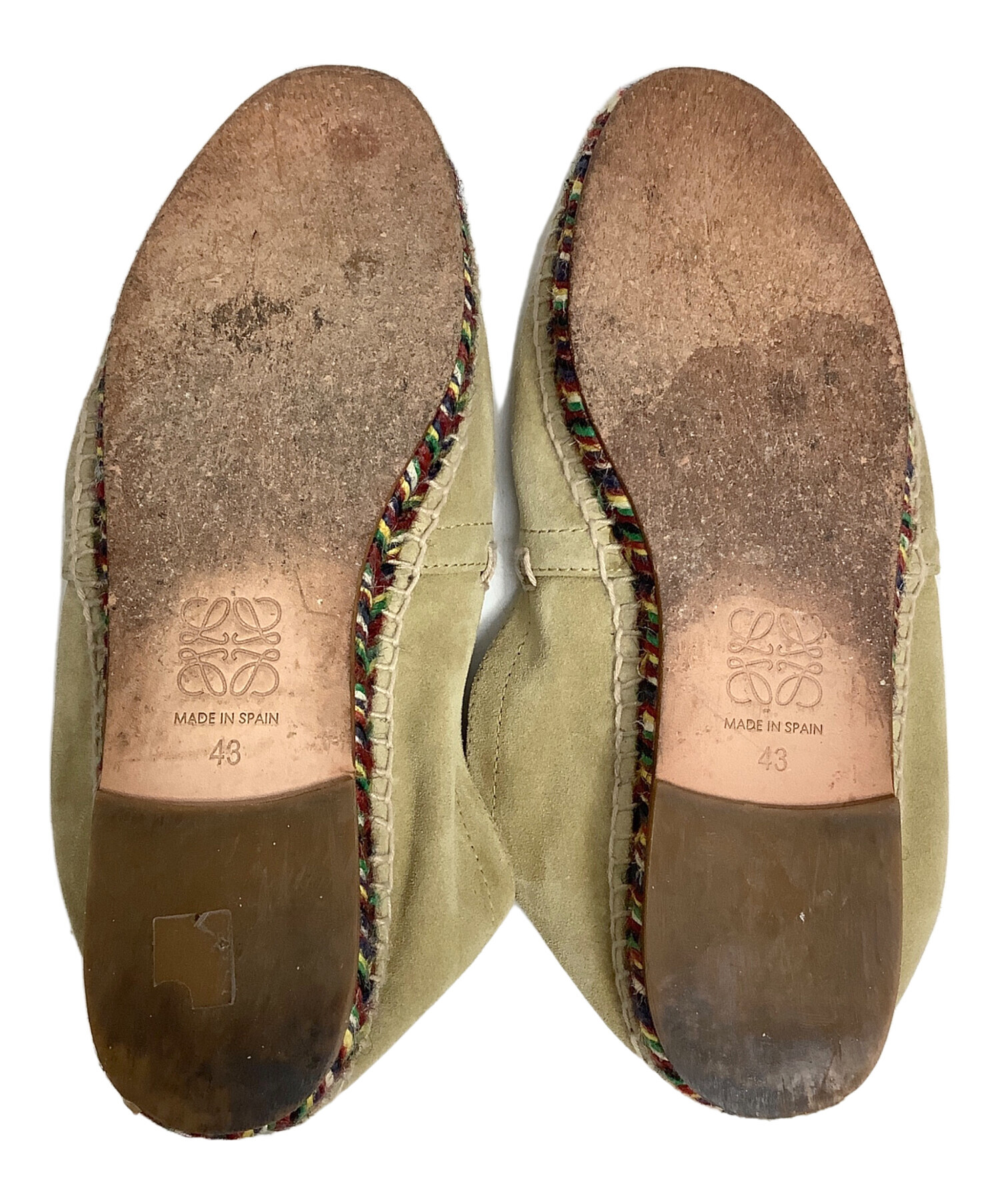 中古・古着通販】LOEWE (ロエベ) スエードエスパドリーユ ベージュ