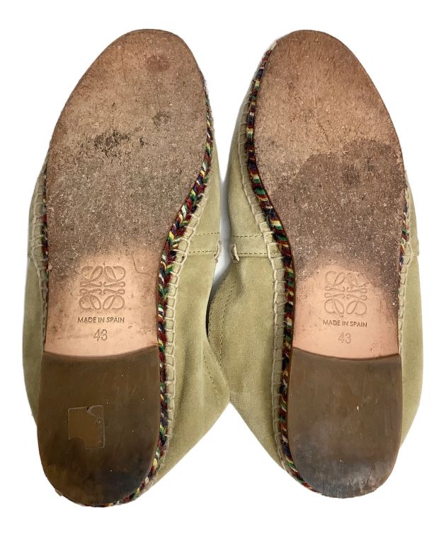 中古・古着通販】LOEWE (ロエベ) スエードエスパドリーユ ベージュ