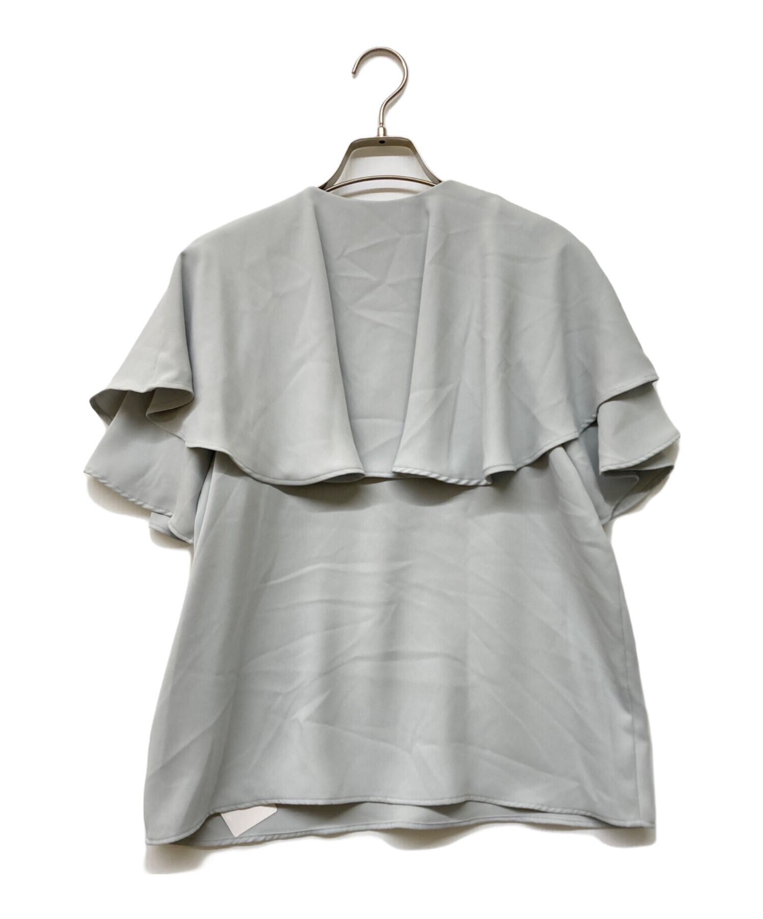 Noble ケープ ポンチョ 中古・古着通販】Noble (ノーブル) 23SS ケープフリルブラウス ミント