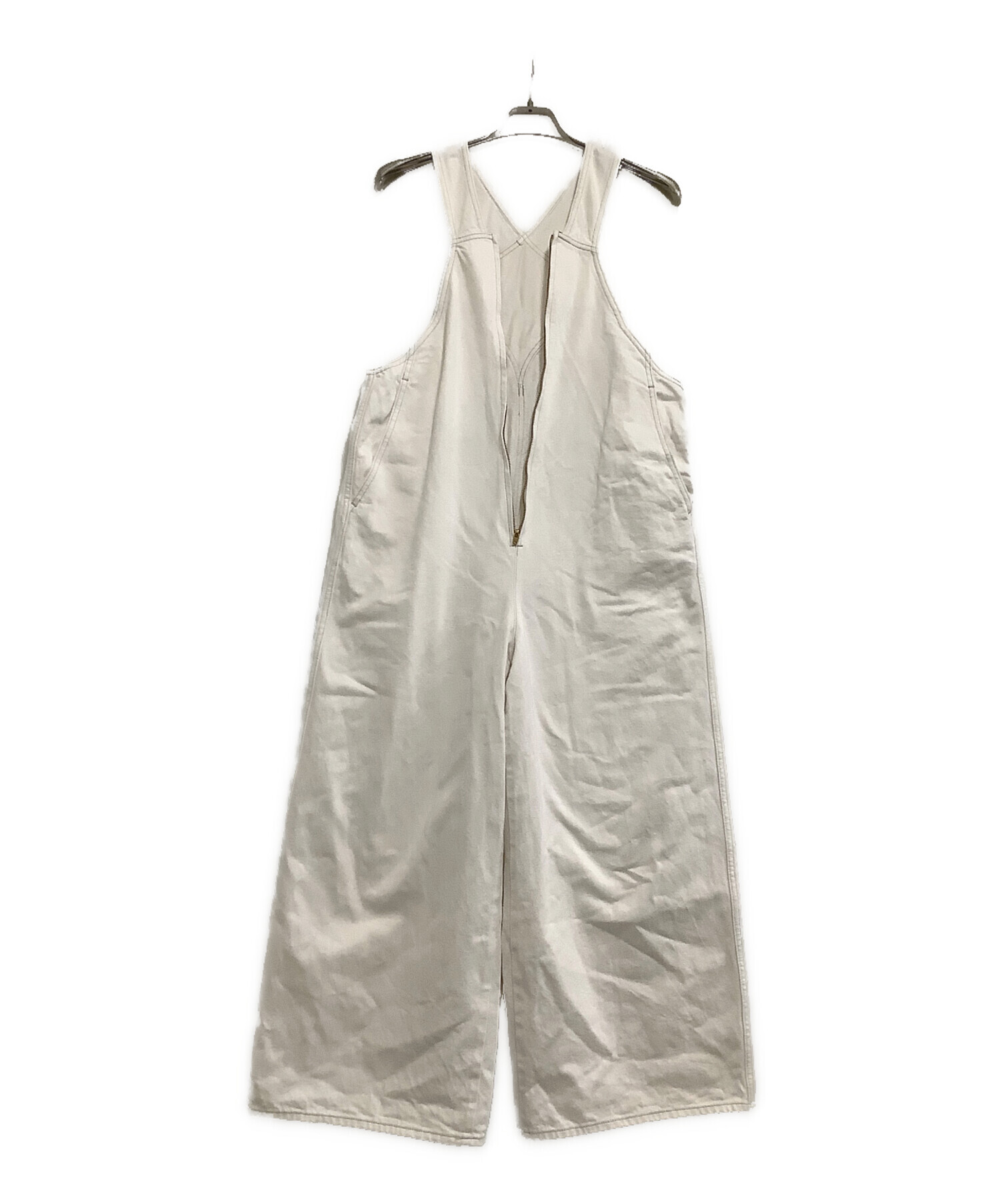 タグ付未使用　カレンテージ　ホワイト　サロペット　オーバーオール CURRENTAGE/カレンテージ】Loose fitting overall｜martinique
