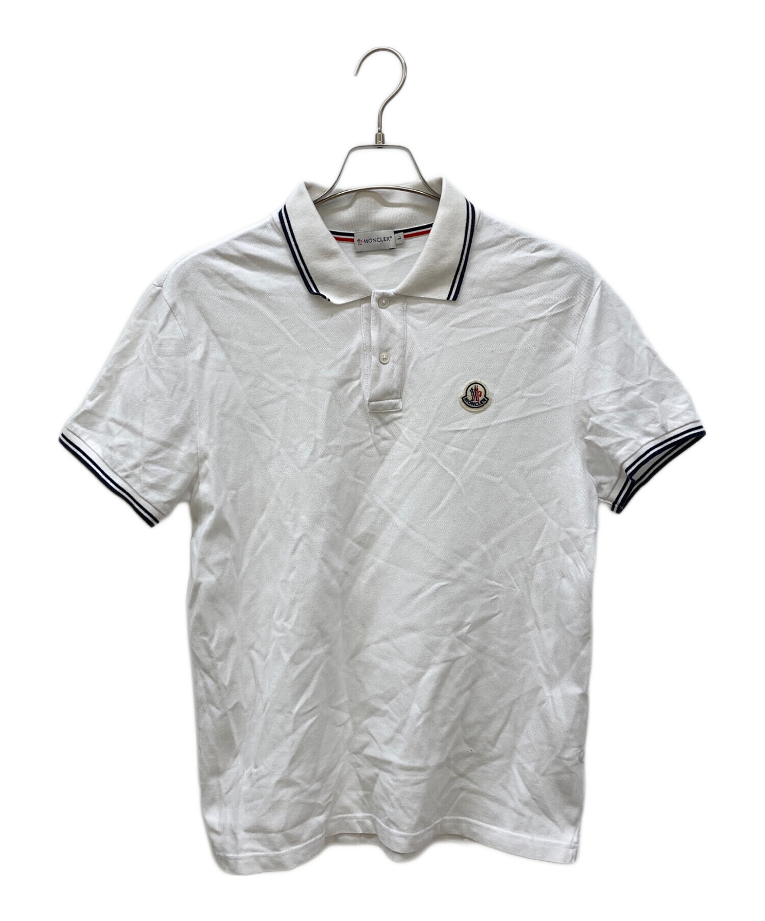 中古・古着通販】MONCLER (モンクレール) ポロシャツ ホワイト