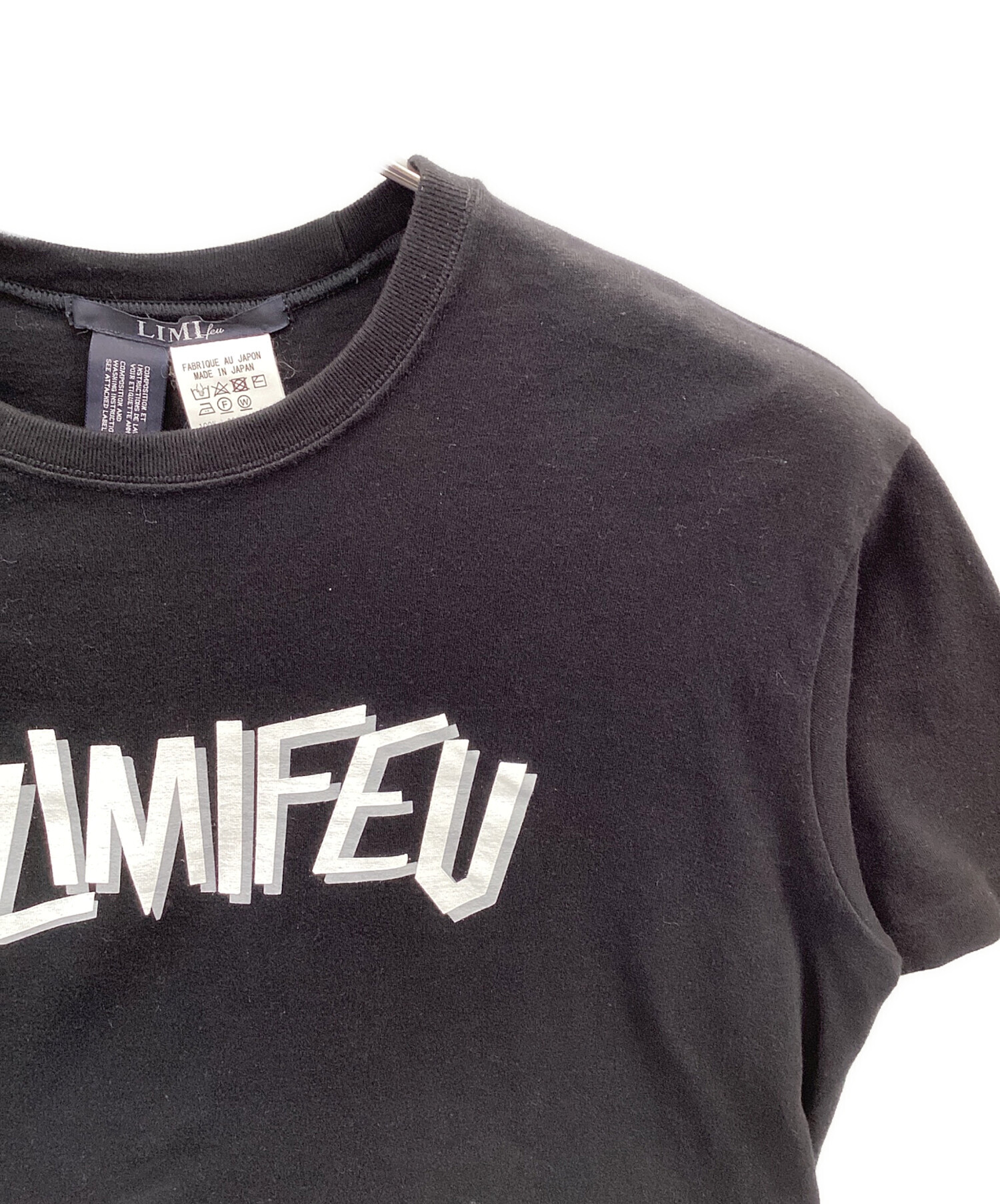 中古・古着通販】LIMI feu (リミフゥ) ロゴTシャツ ブラック サイズ:3