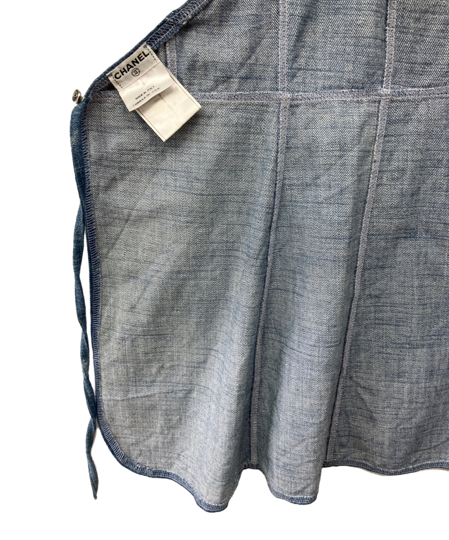 中古・古着通販】CHANEL (シャネル) デニムキャミソール ブルー サイズ