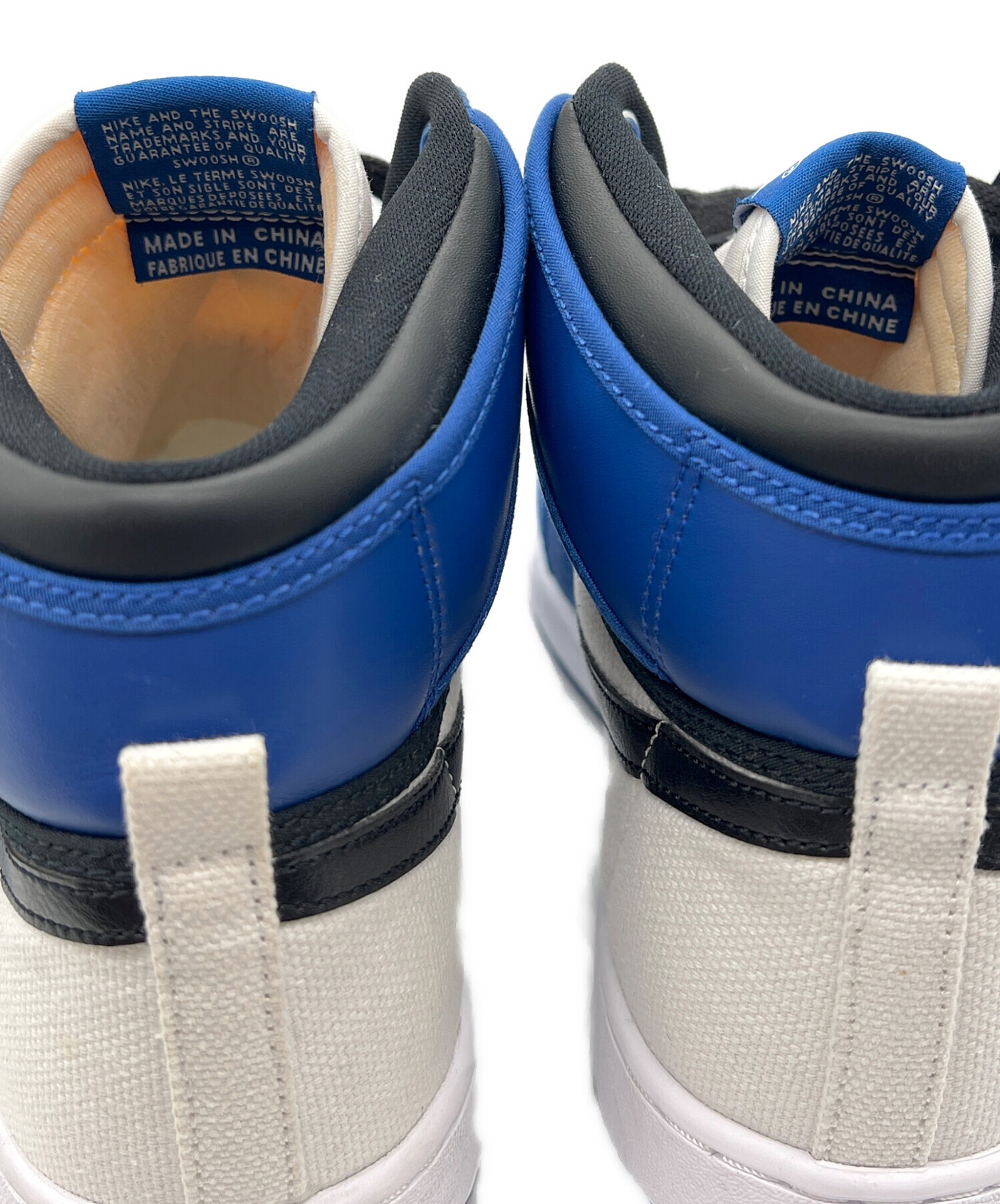 中古・古着通販】NIKE (ナイキ) ハイカットスニーカー ホワイト×ブルー