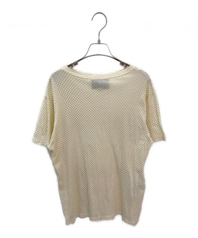 中古・古着通販】GUCCI (グッチ) GUCCYロゴ スター Tシャツ アイボリー