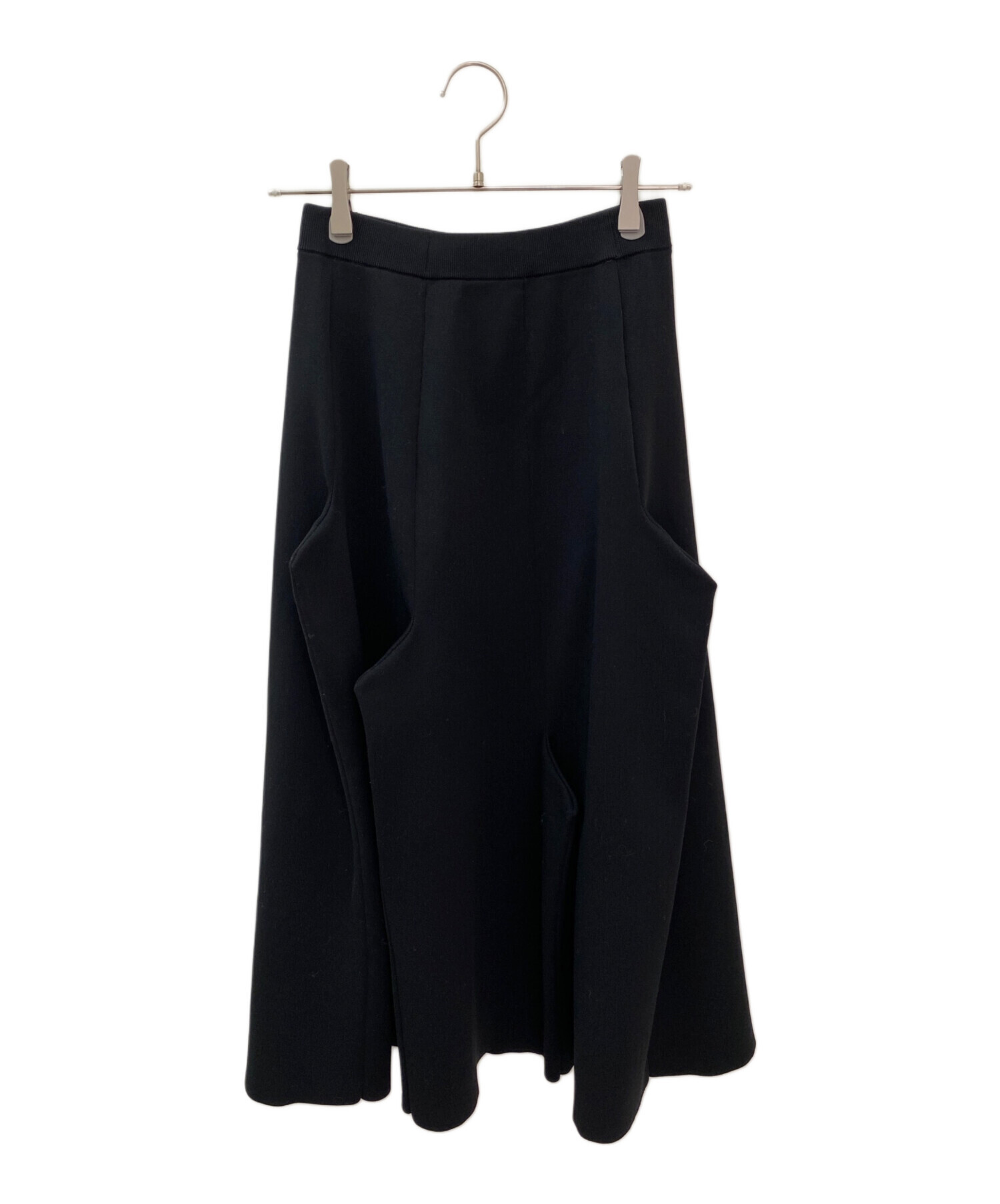 A*ね様 人気即完売品　ENFOLD ブラック ロングスカート サイズ38 中古・古着通販】ENFOLD (エンフォルド) FLARE DRAPE SKIRT ブラック