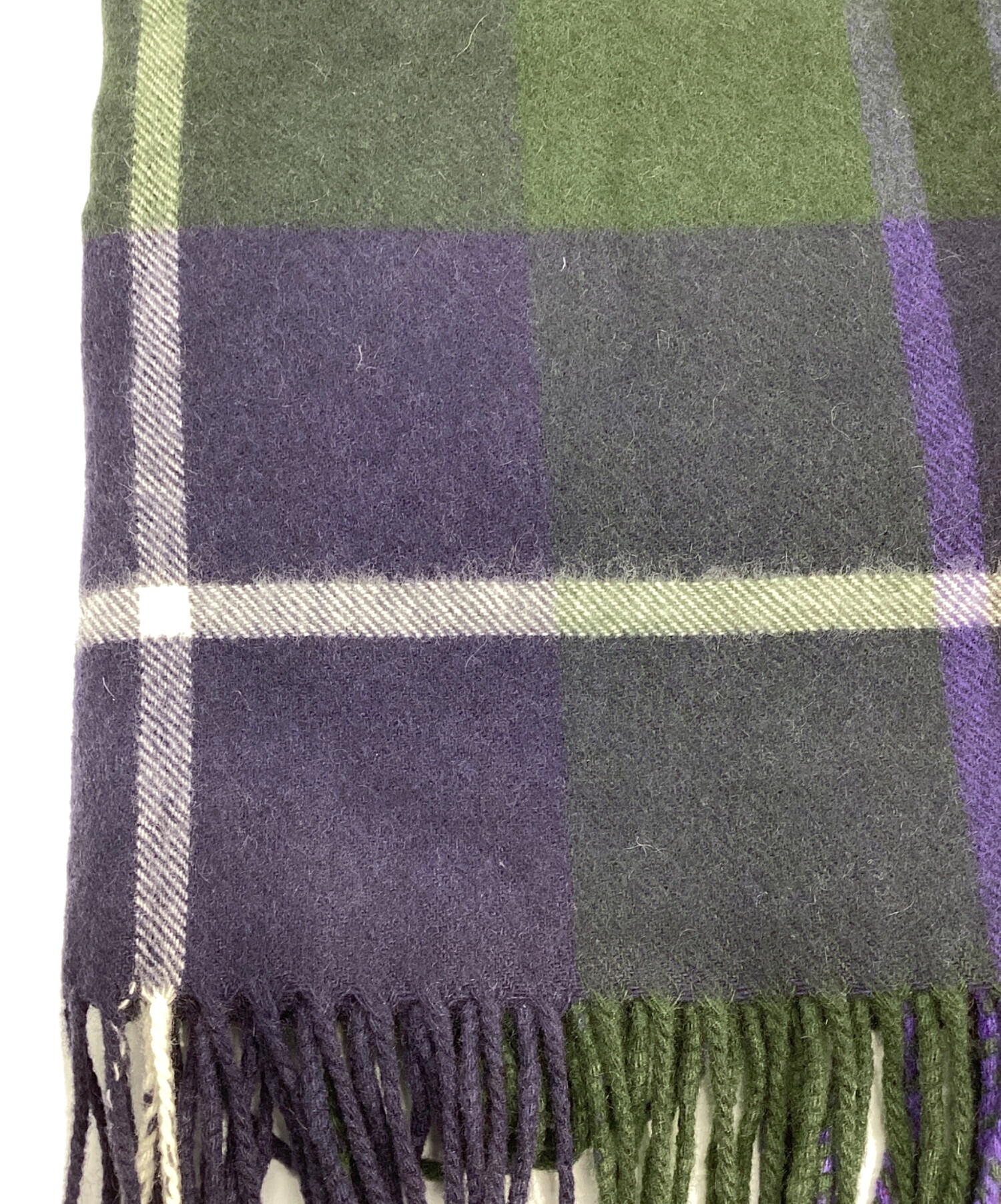 【新品未使用品】BLACK LABEL ジョンストンズ グラデーションマフラー紫 中古・古着通販】JOHNSTONS OF ELGIN (ジョンストンズオブエルガン