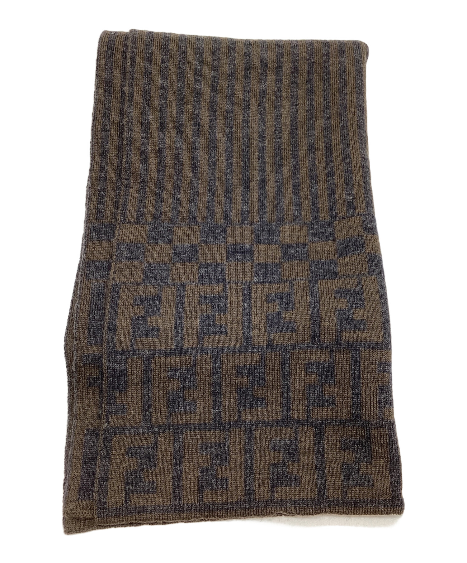 中古・古着通販】FENDI (フェンディ) ズッカ柄ストライプマフラー