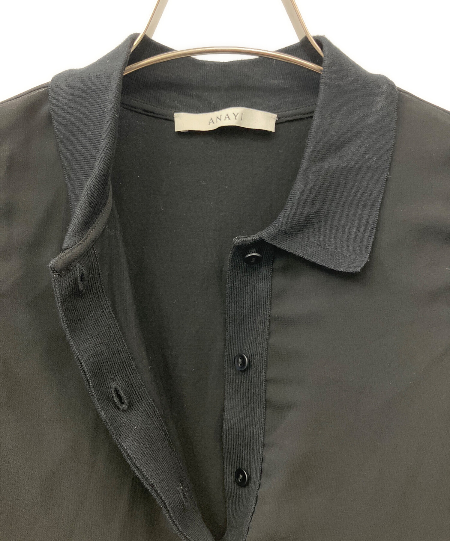 中古・古着通販】ANAYI (アナイ) シフォンコンビスキッパー衿 