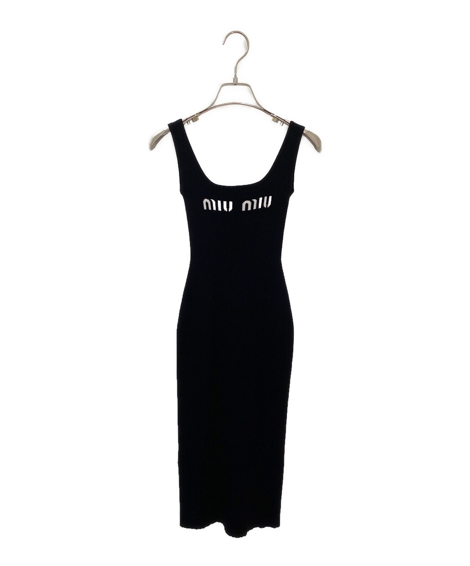 中古・古着通販】MIU MIU (ミュウミュウ) Brand logo Viscose dress