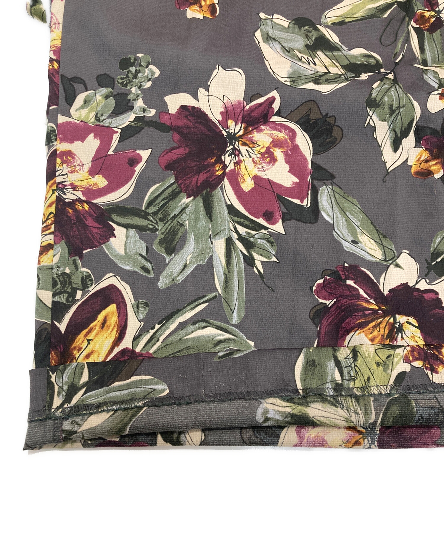 NOBLE スモーキーフラワープリントツイストパンツ　38 NOBLE パンツ スラックス スモーキーフラワープリントツイスト