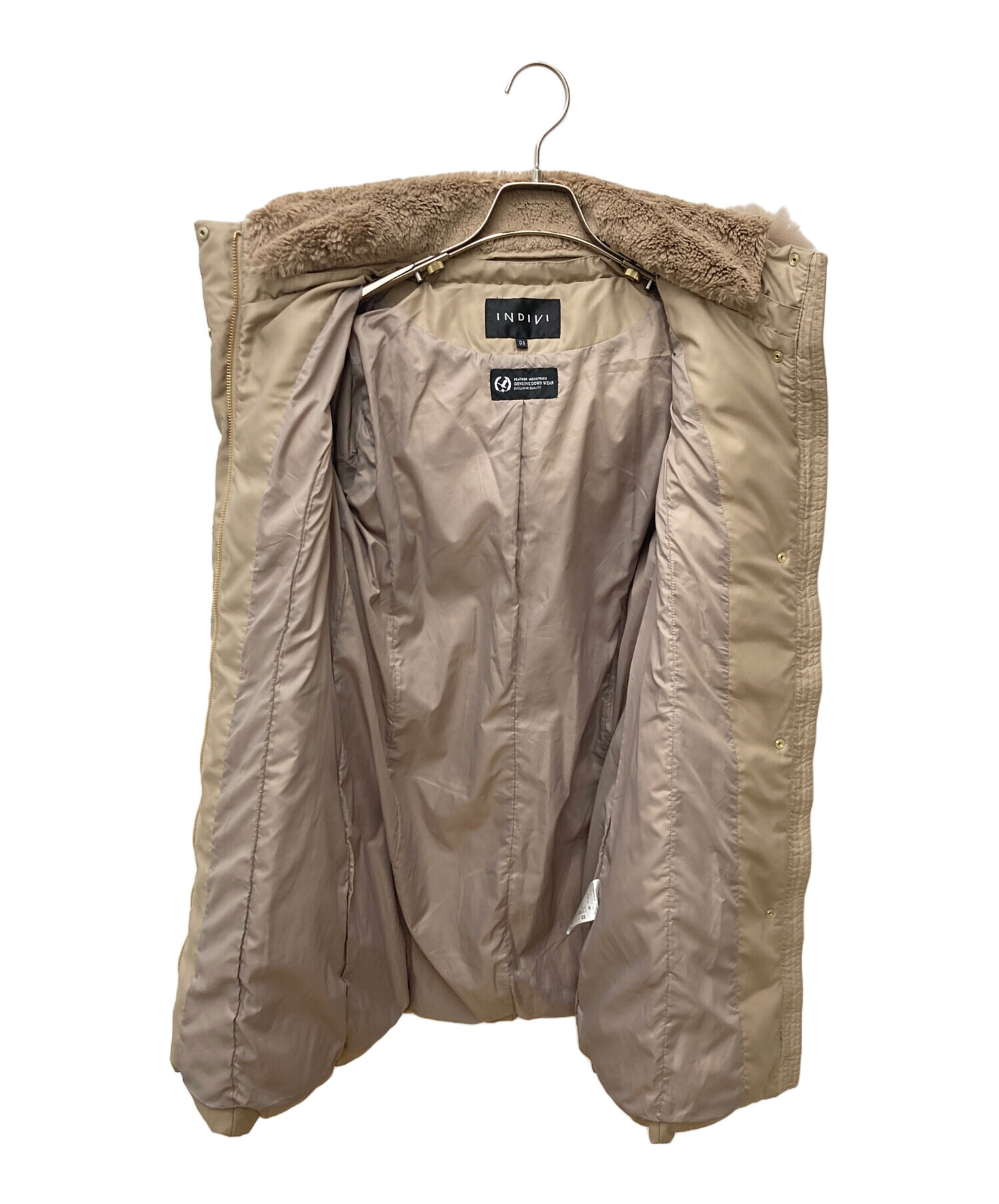 INDIVI ダウンジャケット フォックスファー ブラウン 【公式通販】