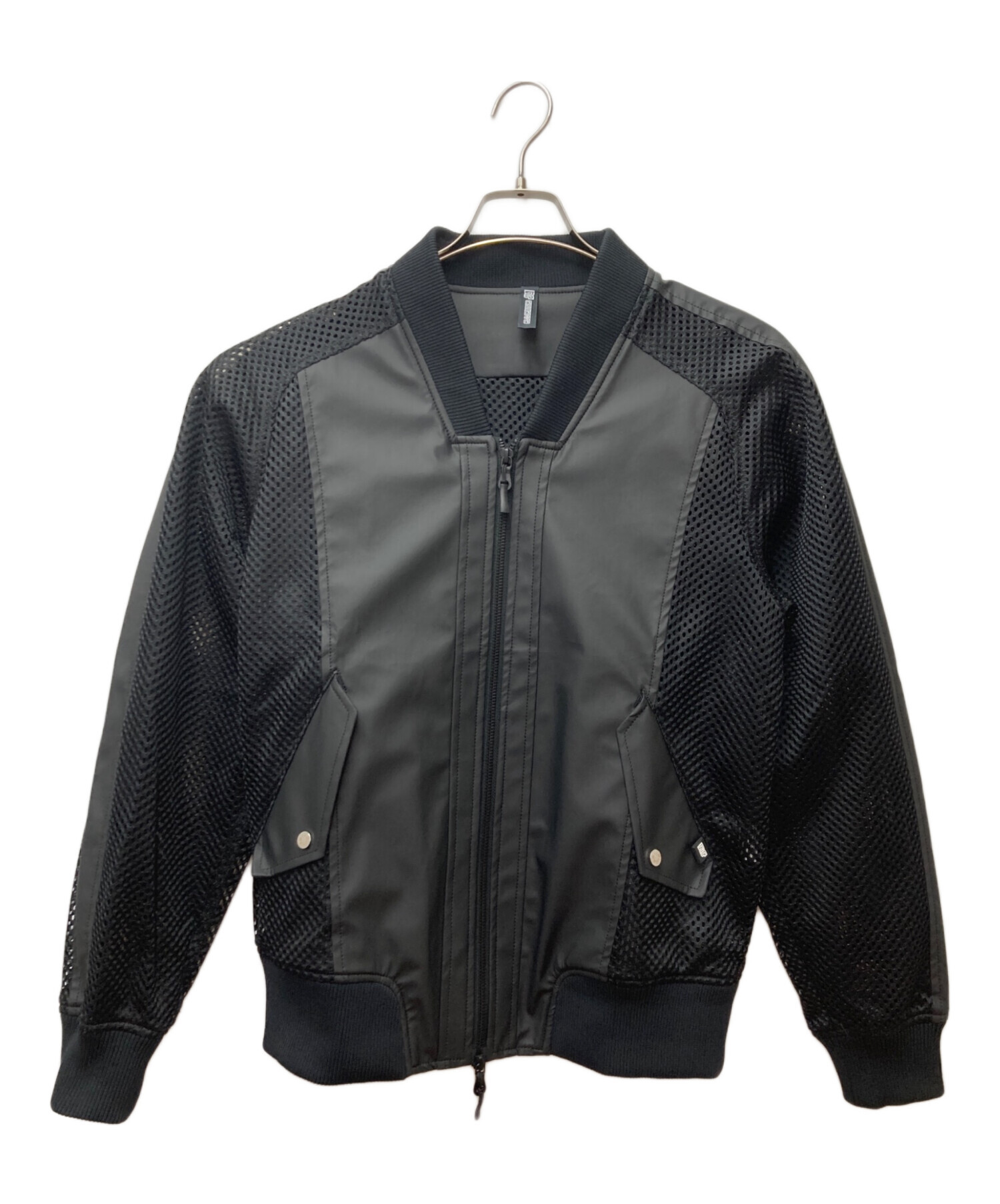 中古・古着通販】ennerre (エネーレ) メッシュジップブルゾン ブラック 