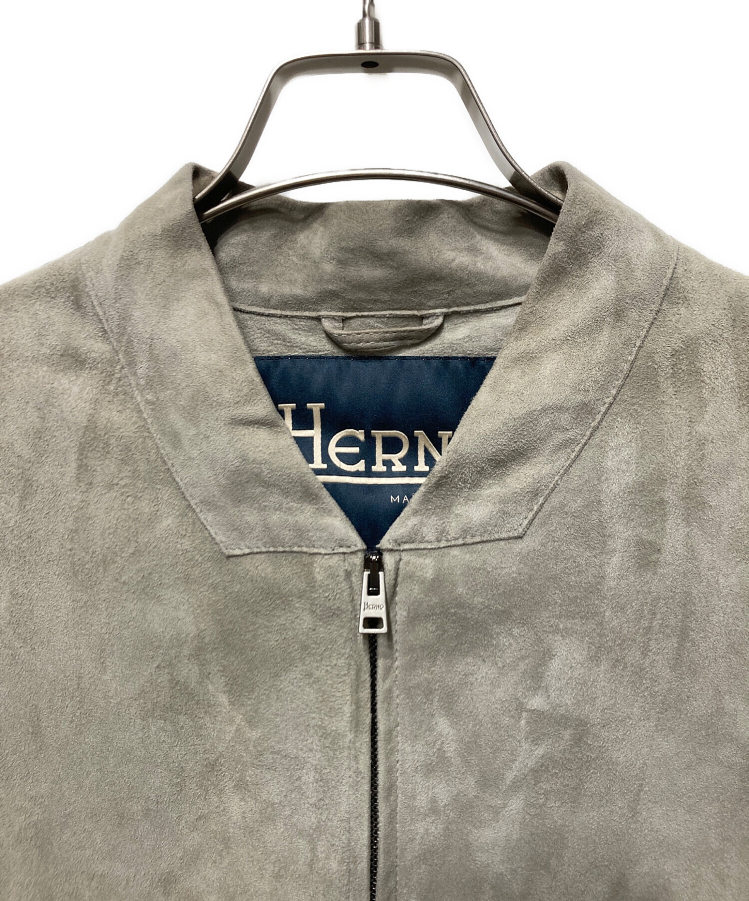 HERNO ヘルノ ゴートスエード ジップアップ ブルゾン ジャケット 中古・古着通販】HERNO (ヘルノ) ストレッチゴートスエードジップ