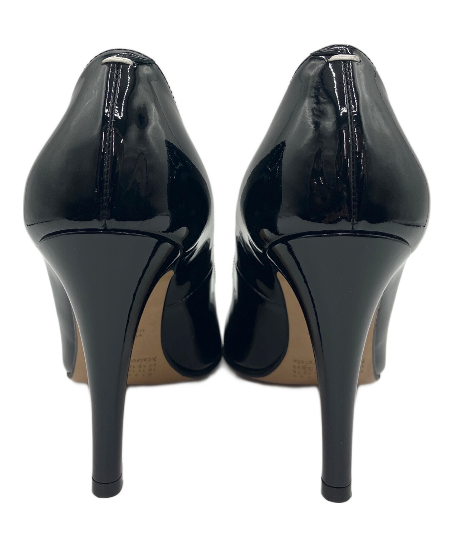【美品】margiela エナメルブラック　パンプス 中古・古着通販】Maison Margiela (メゾンマルジェラ) エナメル