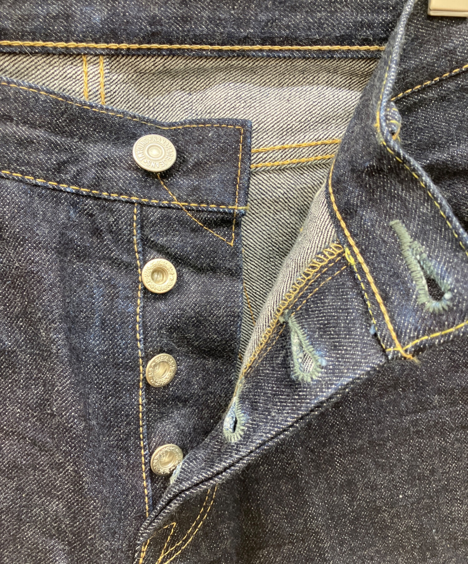 【新品タグ付未使用】Deluxewareデラックスウエア デニムパンツ青鬼W28 中古・古着通販】Deluxeware (デラックスウェア) なまはげジーンズ青鬼