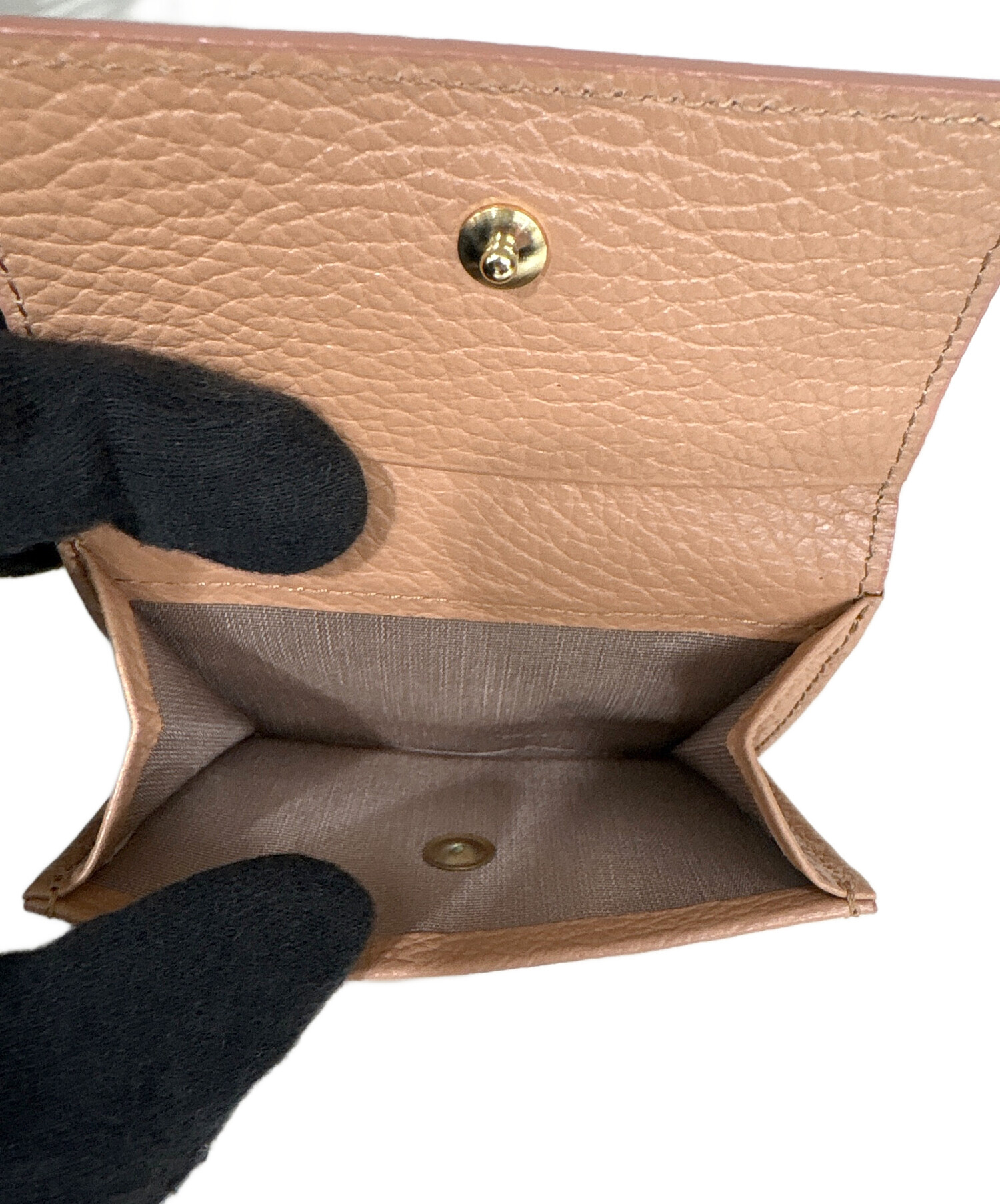 中古・古着通販】russet (ラシット) 3つ折り財布 ベージュ｜ブランド