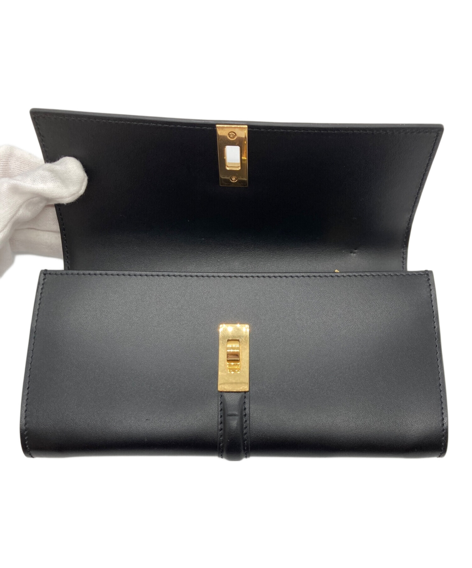 中古・古着通販】CELINE (セリーヌ) ラージウォレット ブラック