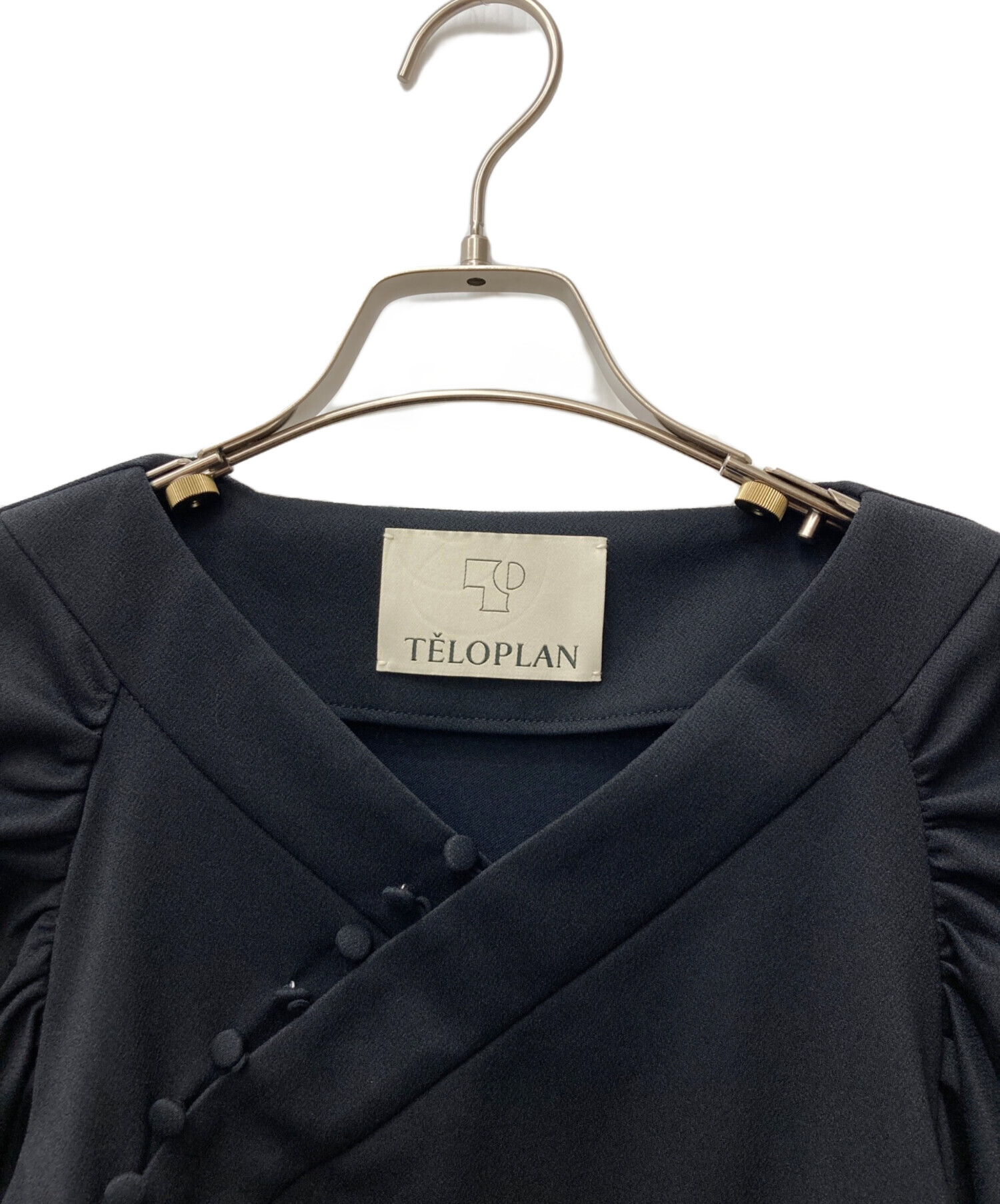 TÉLOPLAN ブラック　チャイナ　ブラウス　テーロプラン　TELOPLAN 中古・古着通販】TELOPLAN (テーロプラン) チャイナブラウス