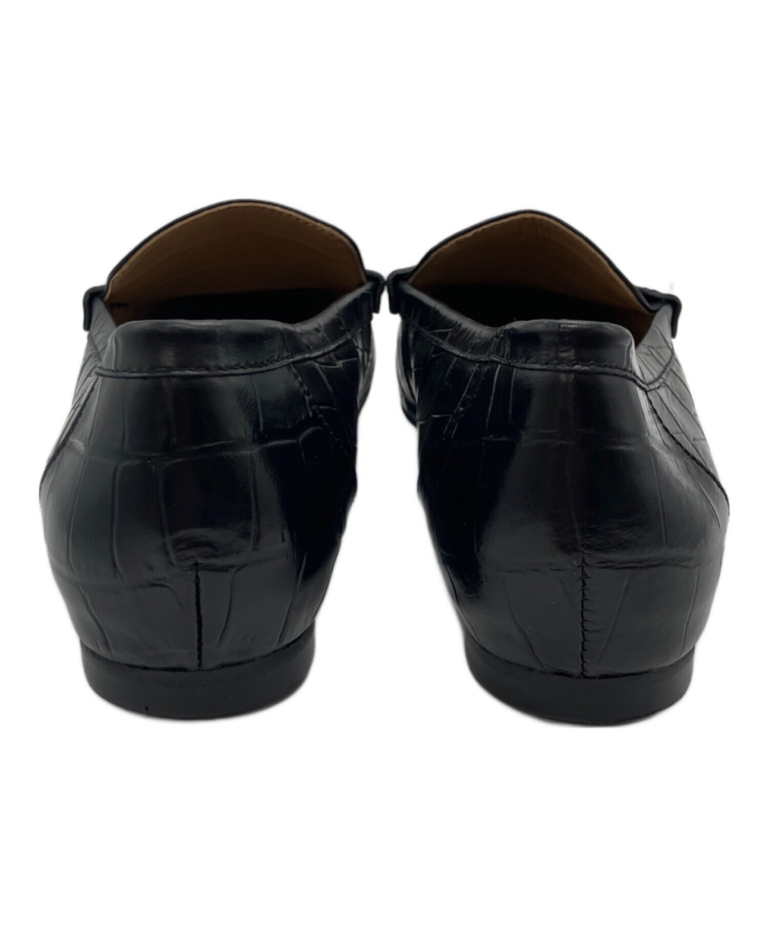 ODETTE E ODILE ペニーローファー 24cm ブラック黒レザー 中古・古着通販】Odette e Odile (オデットエオディール) 型押しペニー