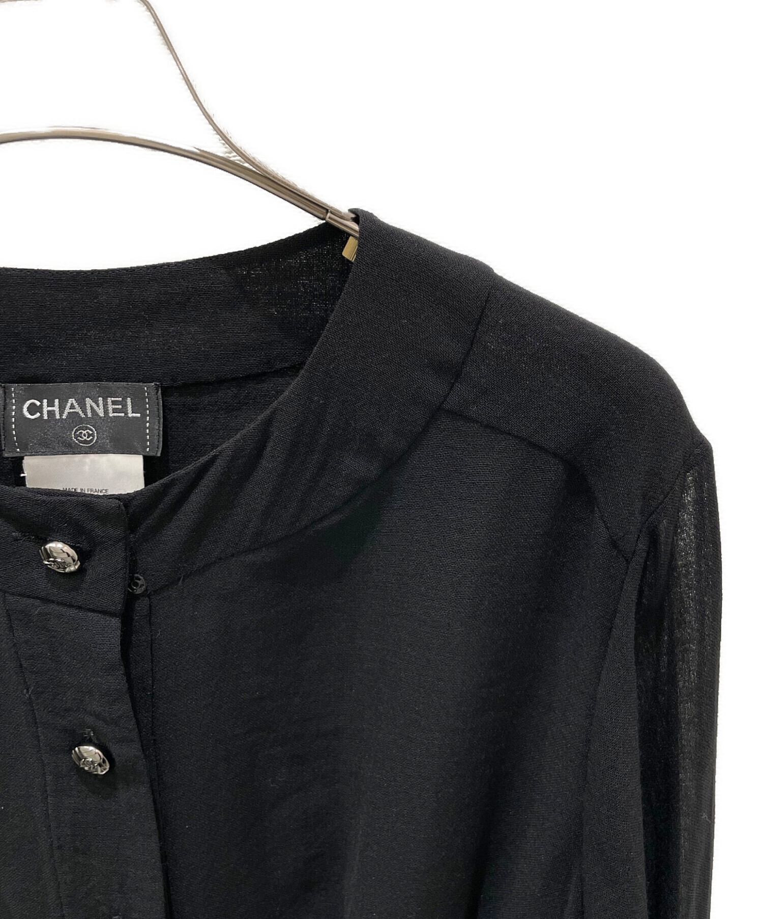 中古・古着通販】CHANEL (シャネル) ココボタンシアーブラウス