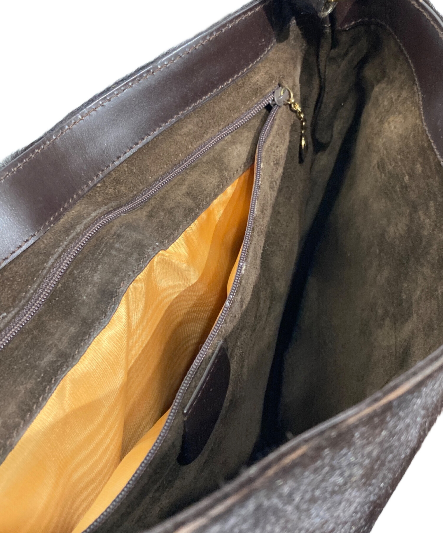 GUCCI ブラックハラコショルダーバッグ 中古・古着通販】GUCCI (グッチ) ハラコショルダーバッグ ブラック