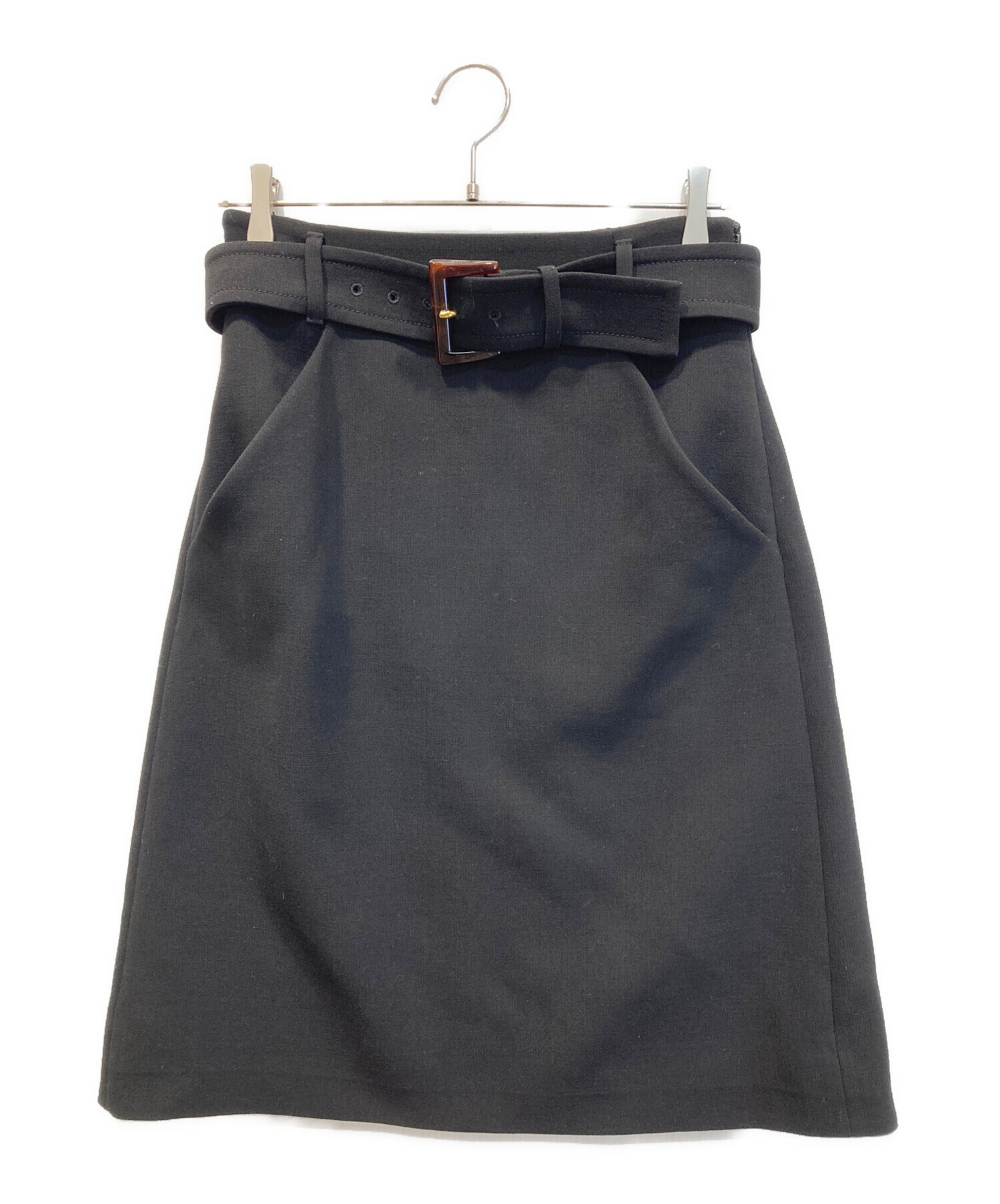 希少！【美品】PRADA ビンテージ スカート 中古・古着通販】PRADA (プラダ) ベルト付スカート ブラック サイズ