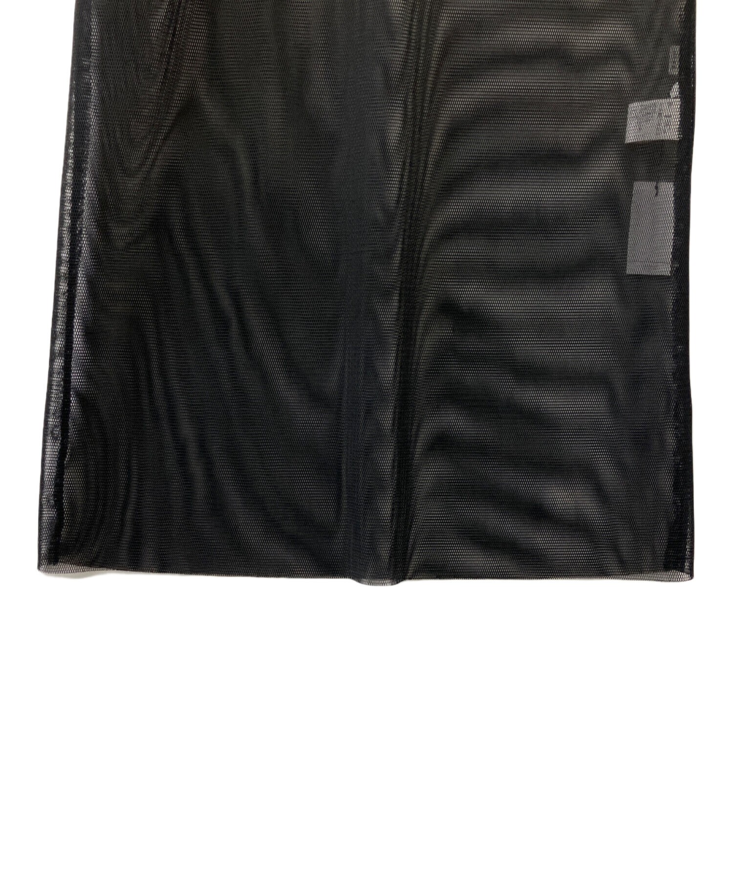 中古・古着通販】HYKE (ハイク) メッシュノースリーブドレス ブラック