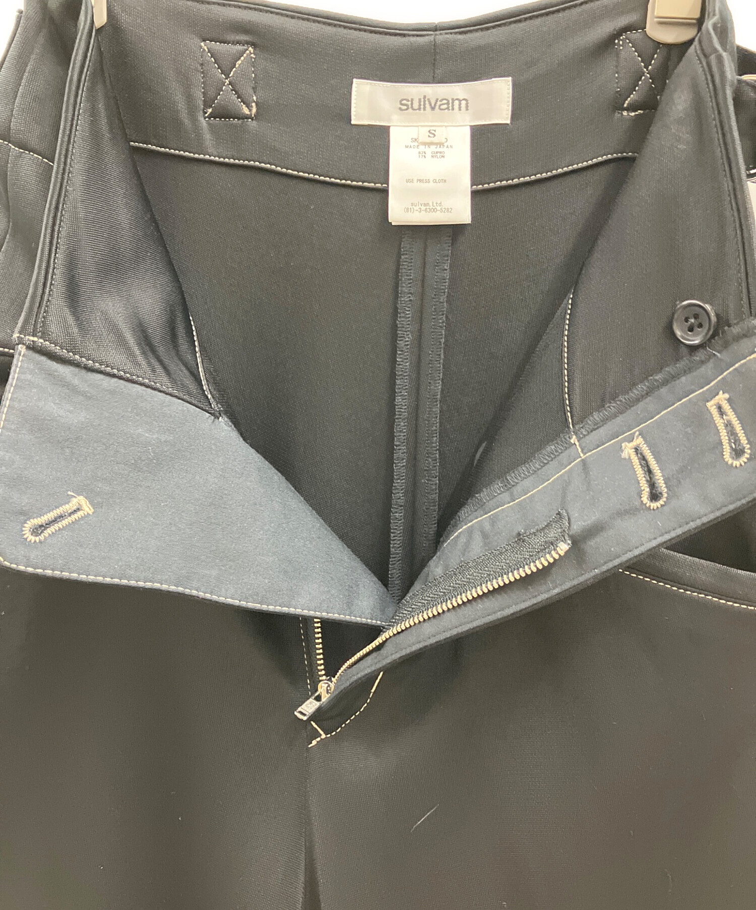 中古・古着通販】sulvam (サルバム) sulvam ワイドパンツ ブラック