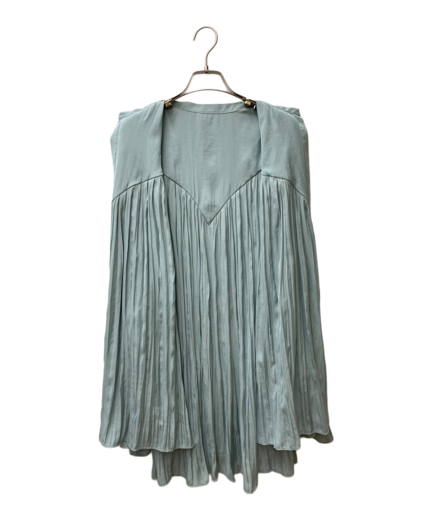中古・古着通販】IRENE (アイレネ) Wrinkle Textile Blouse ミント 