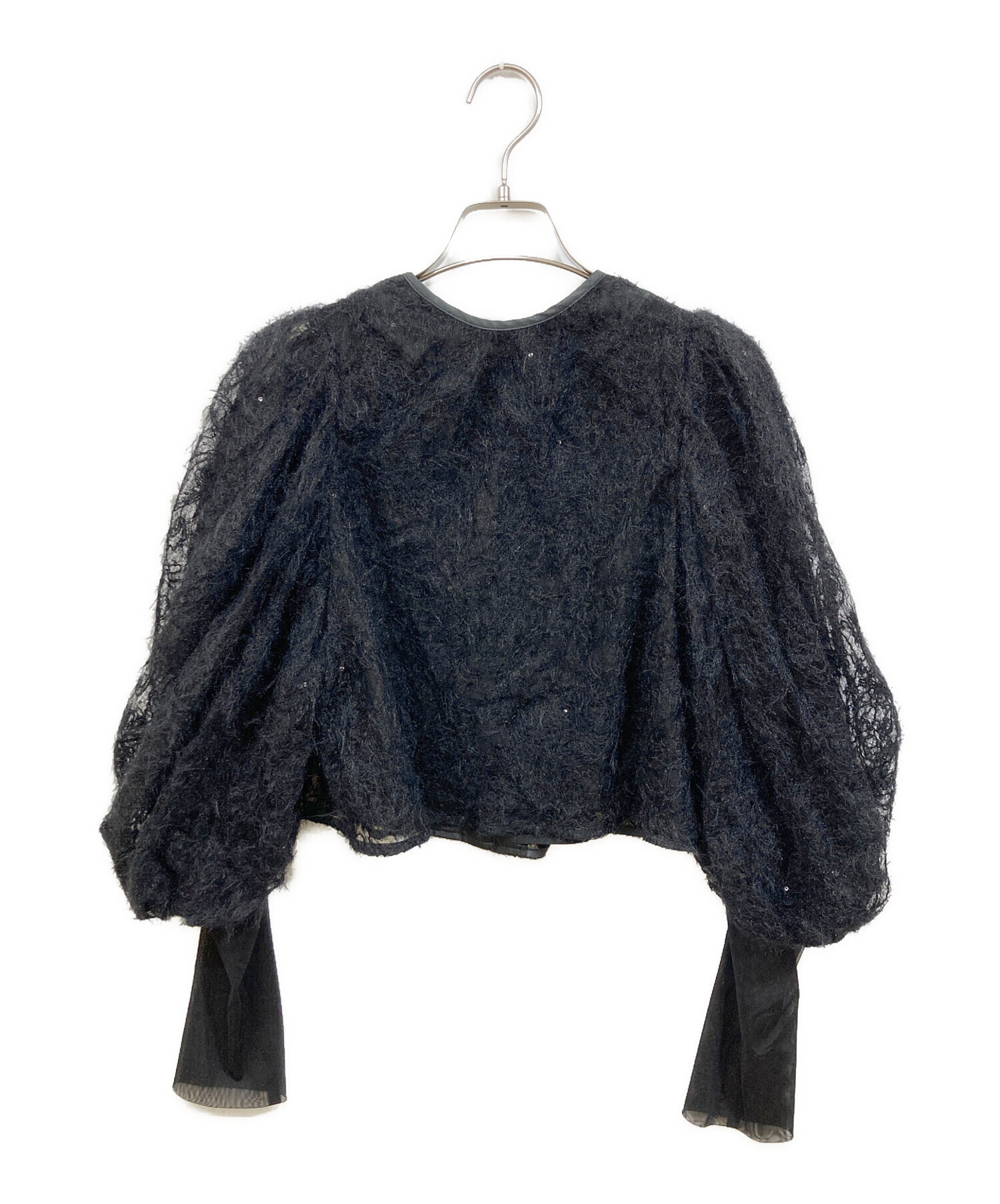中古・古着通販】Ameri (アメリ) BRUSHED LACE VOLUME SLEEVE BLOUSE 