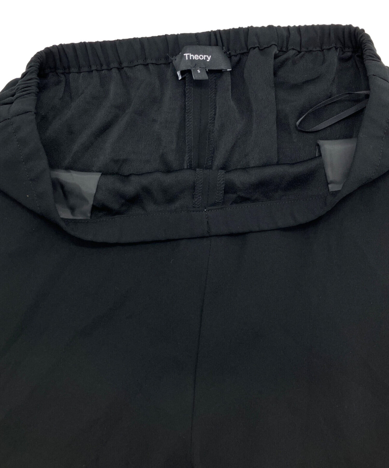 Theory 22SS Powder Crepe ジャケット・ワイドパンツ 黒 中古・古着通販】theory (セオリー) POWDER CREPE/WIDE LEG PO GH