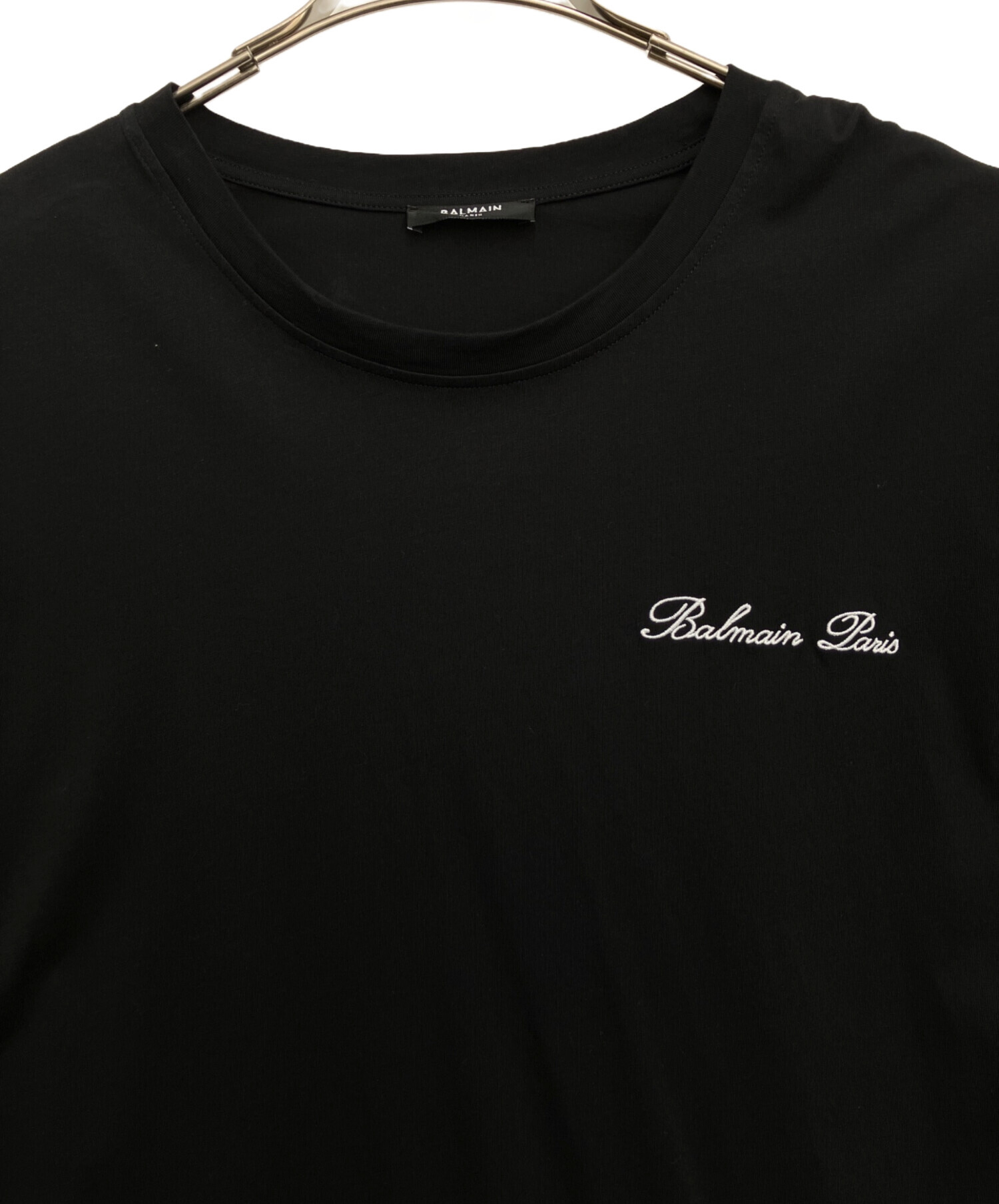中古・古着通販】BALMAIN (バルマン) Tシャツ ブラック サイズ:M 