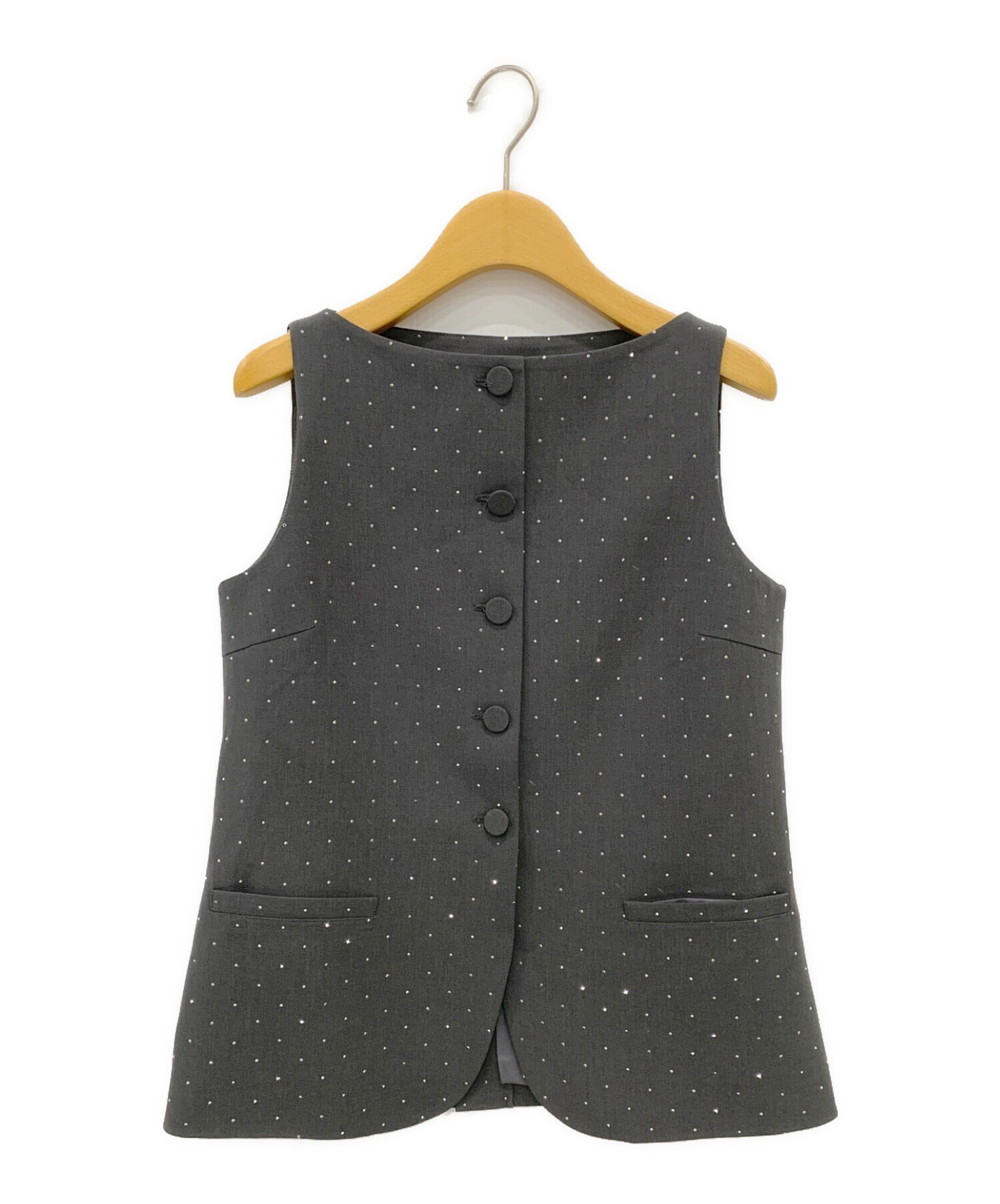 完売品　bibiy Jewel vest 中古・古着通販】Bibiy. (ビビィ) JEWEL VEST グレー サイズ:F