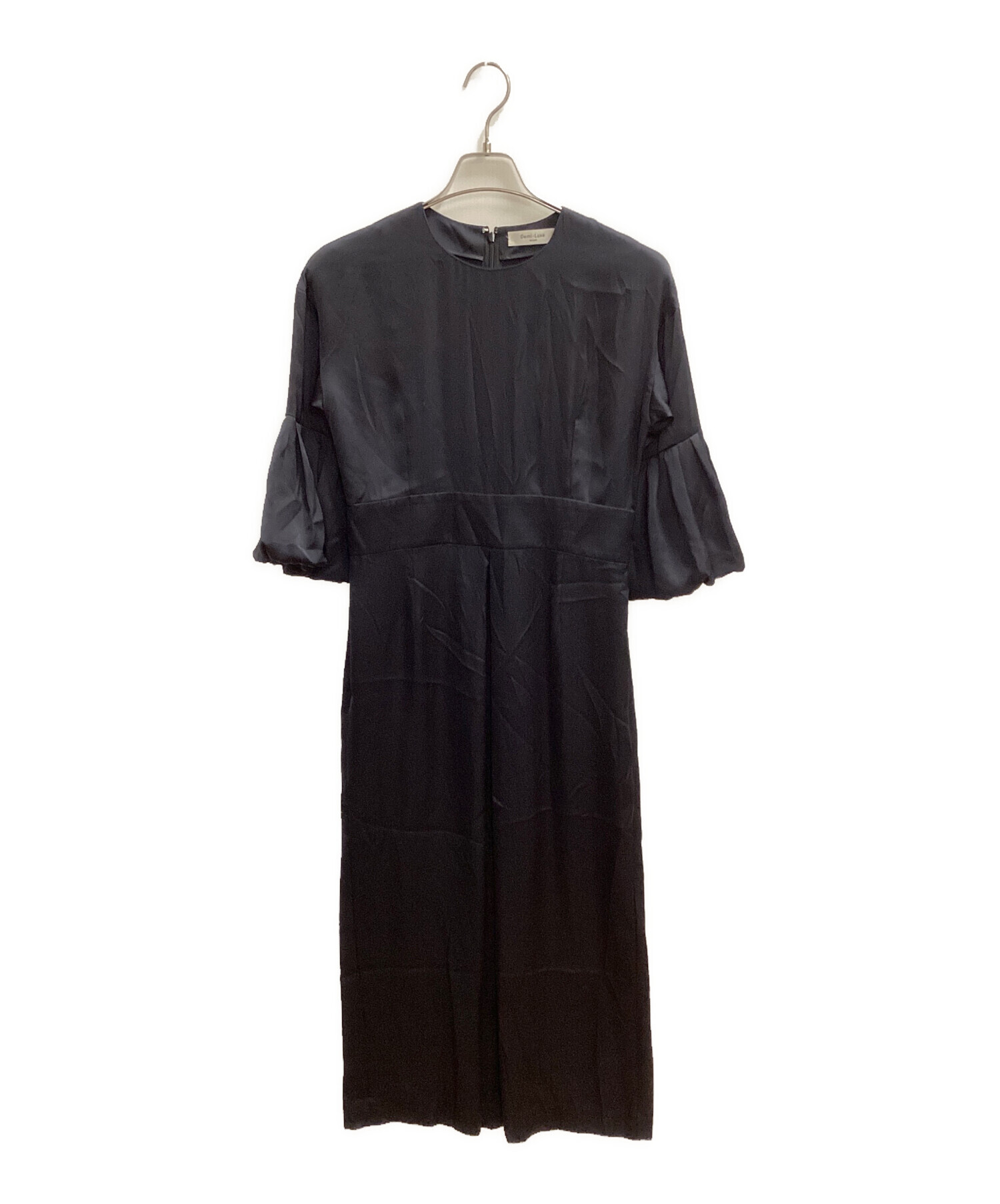 ⭐️定価37400円 デミルクスビームス ボリュームスリーブワンピース ネイビー 中古・古着通販】Demi-Luxe Beams (デミルクス ビームス) ボリューム
